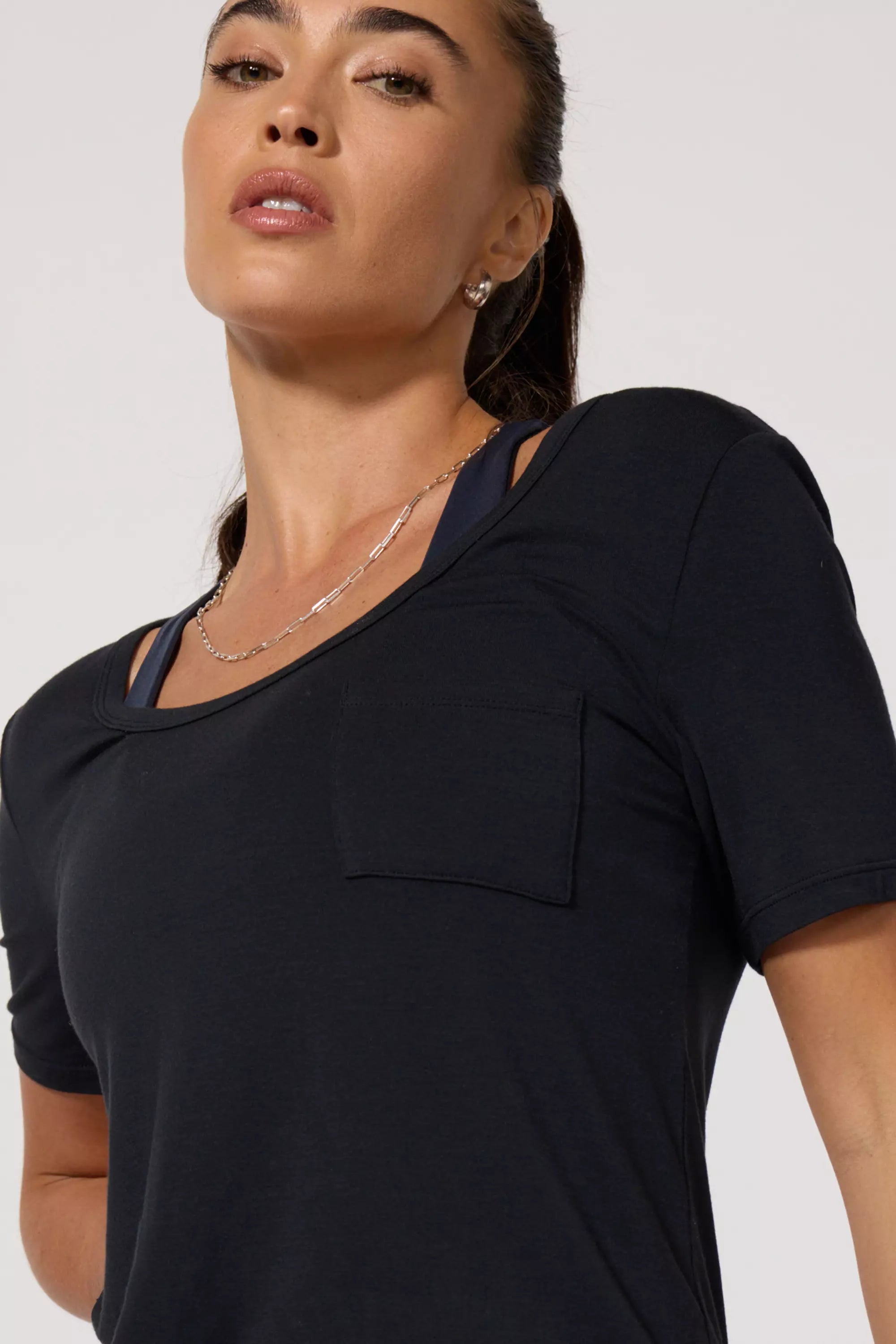 Breeze Pocket Tee - Jet Black