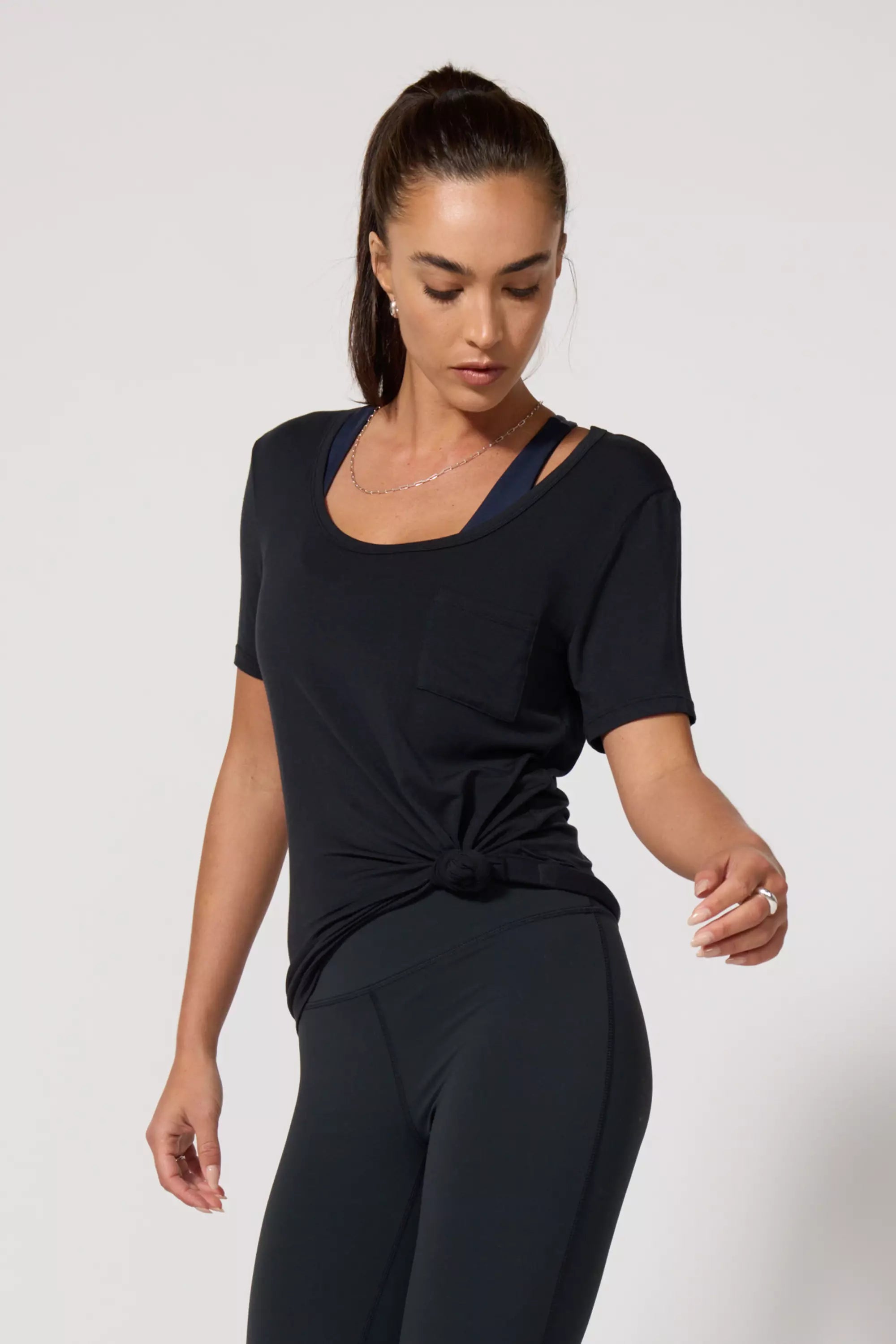Breeze Pocket Tee - Jet Black