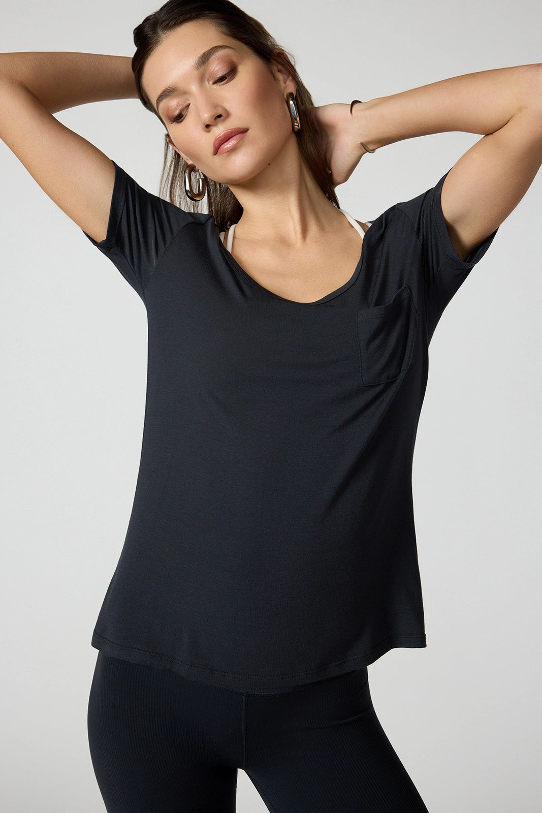 Breeze Pocket Tee - Jet Black