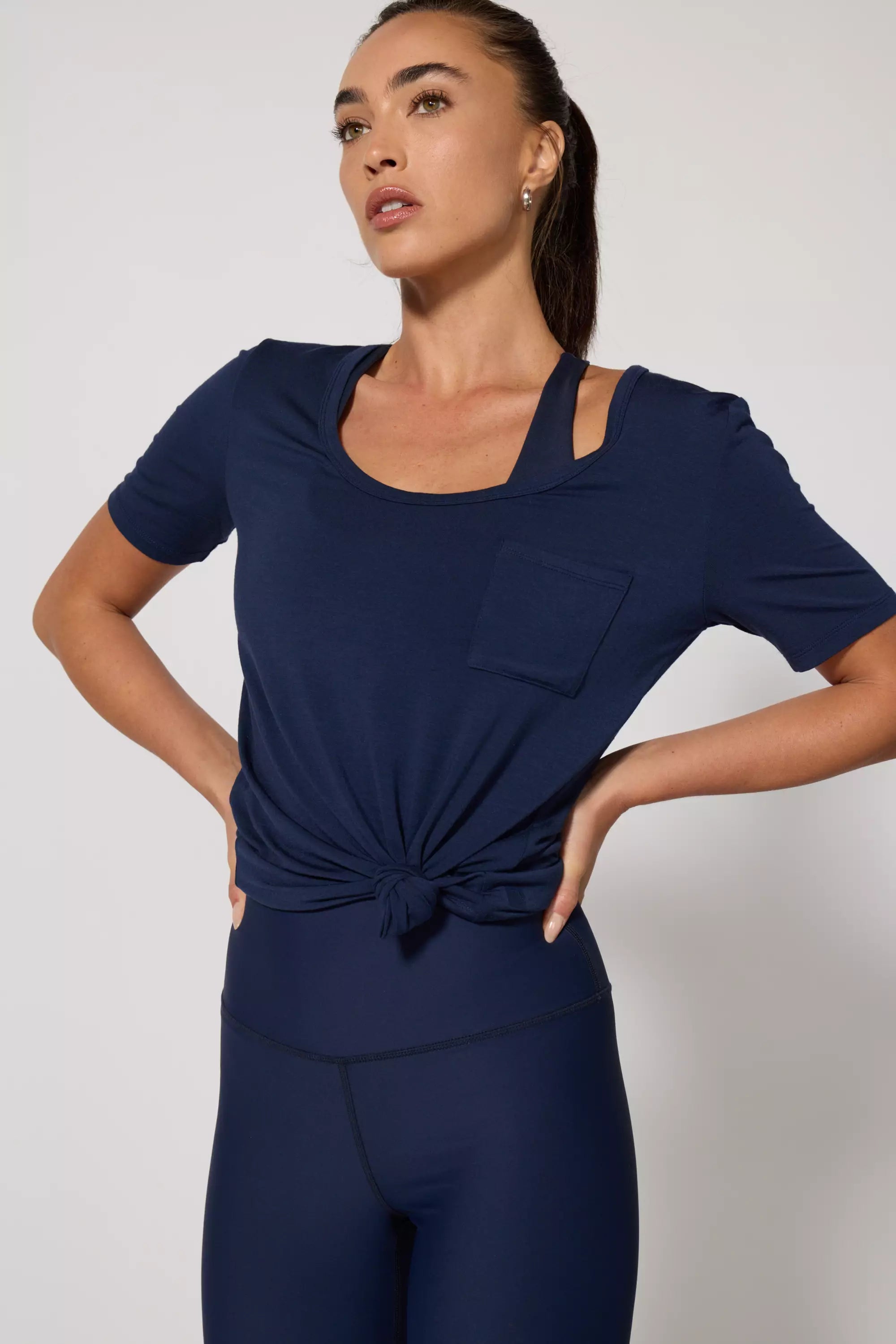 Breeze Pocket Tee - Deep Navy