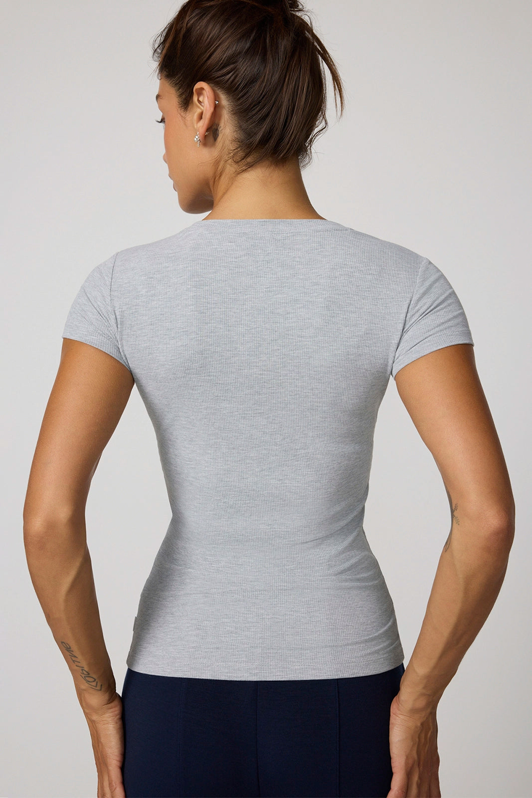 Baby Rib Tee - Htr Concrete