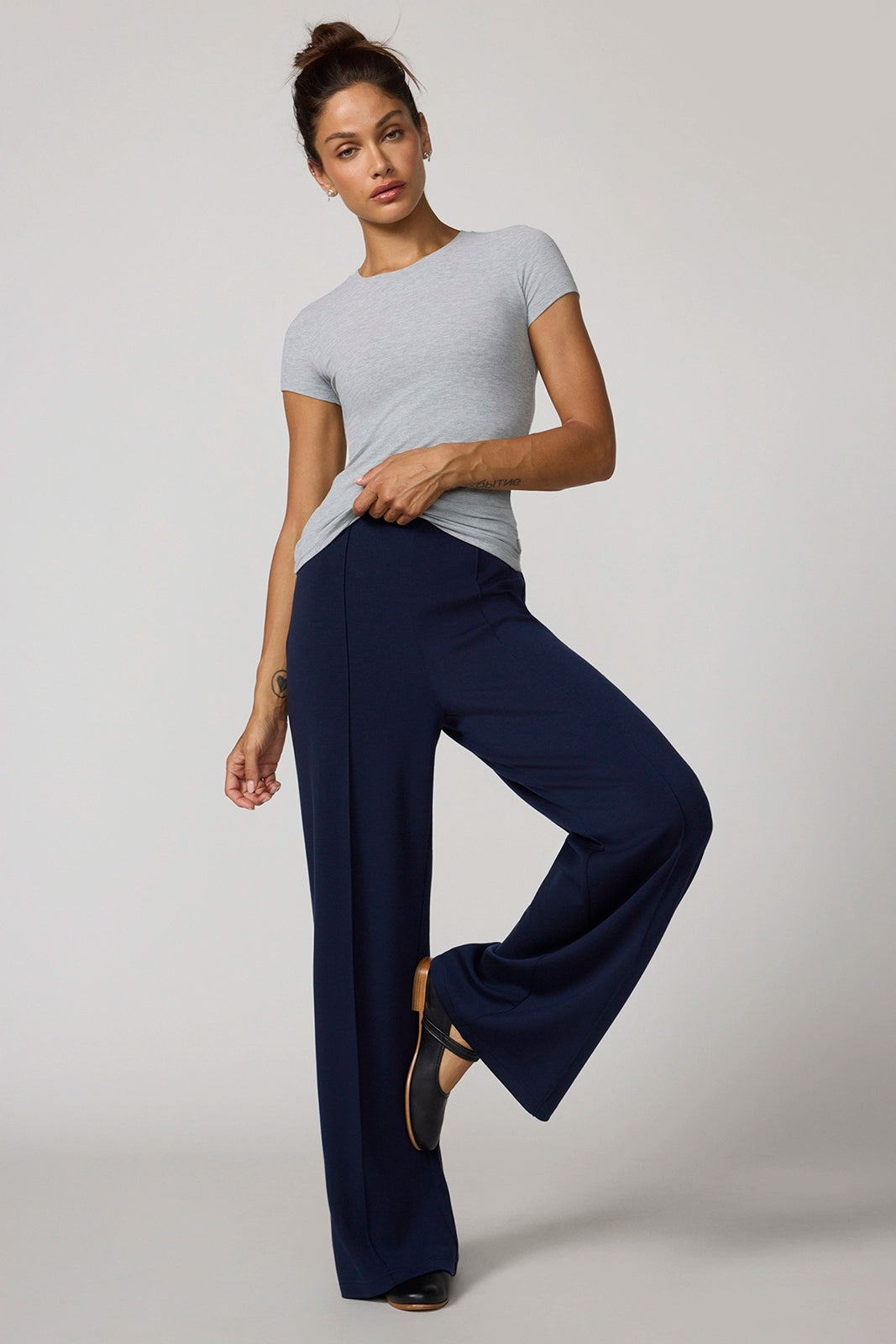 Baby Rib Tee - Htr Concrete