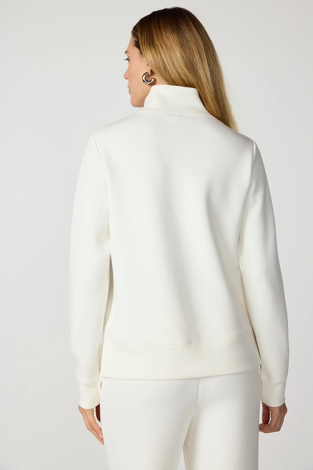 Dreamweave Mock Neck Sweatshirt - Vanilla