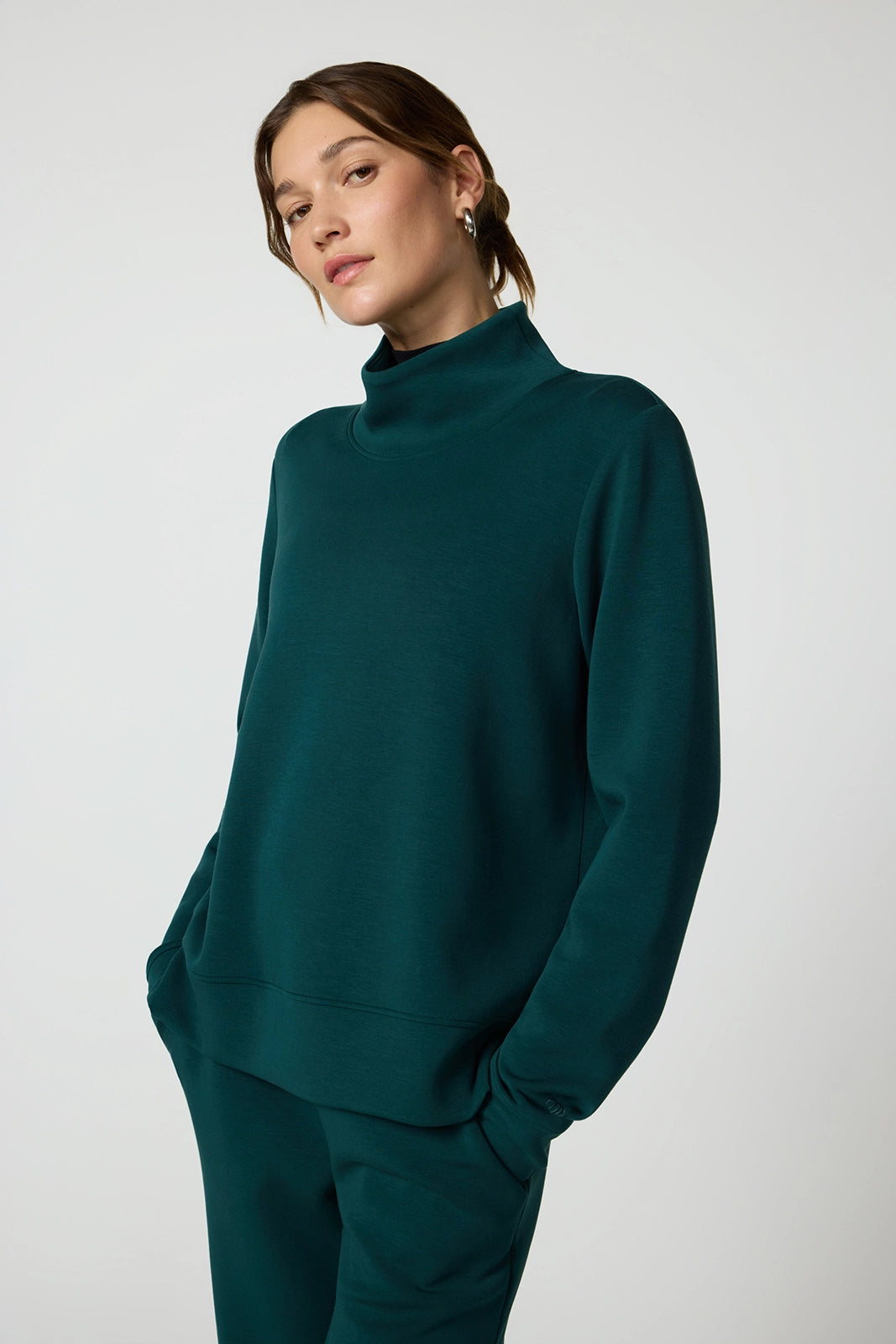Dreamweave Mock Neck Sweatshirt - Ponderosa Pine