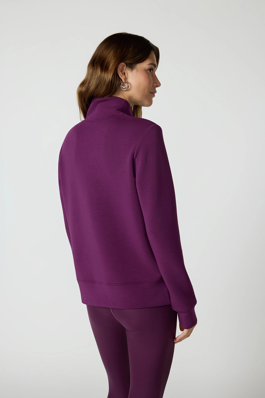 Dreamweave Mock Neck Sweatshirt - Pickled Beet