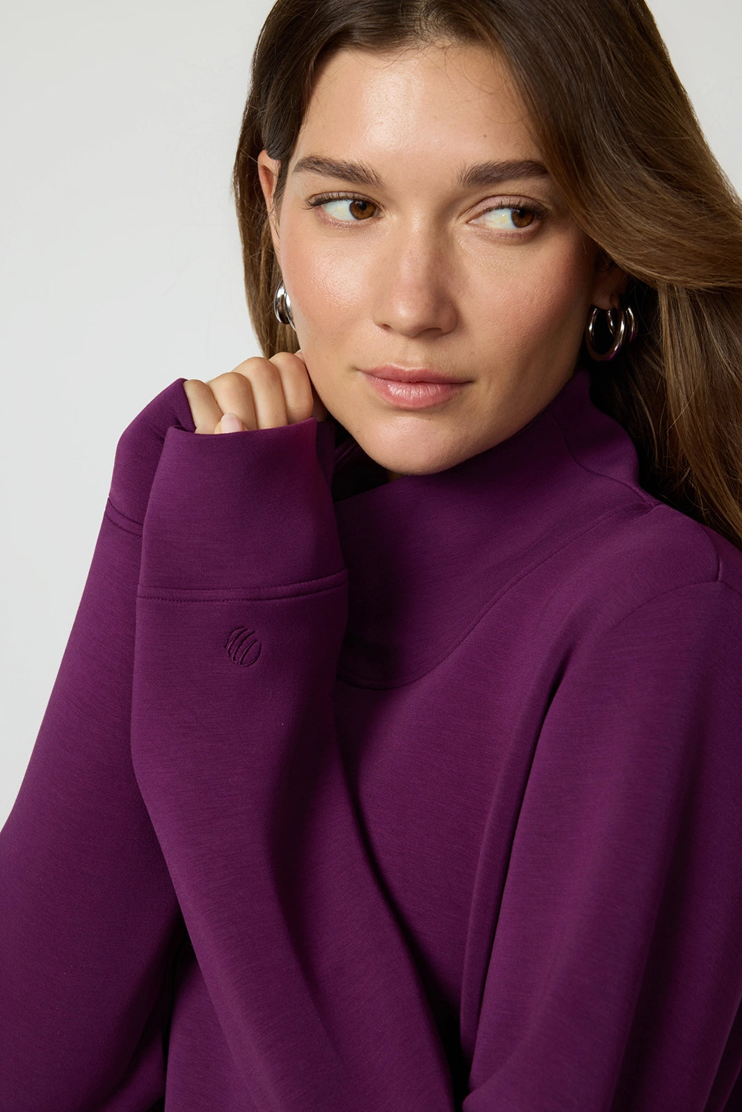 Dreamweave Mock Neck Sweatshirt - Pickled Beet