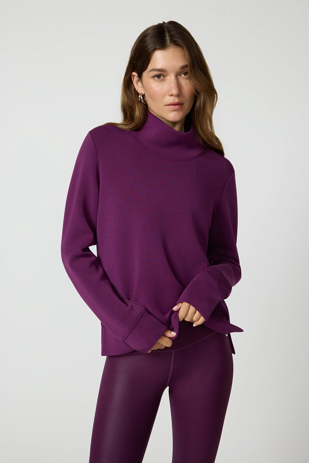 Dreamweave Mock Neck Sweatshirt - Pickled Beet