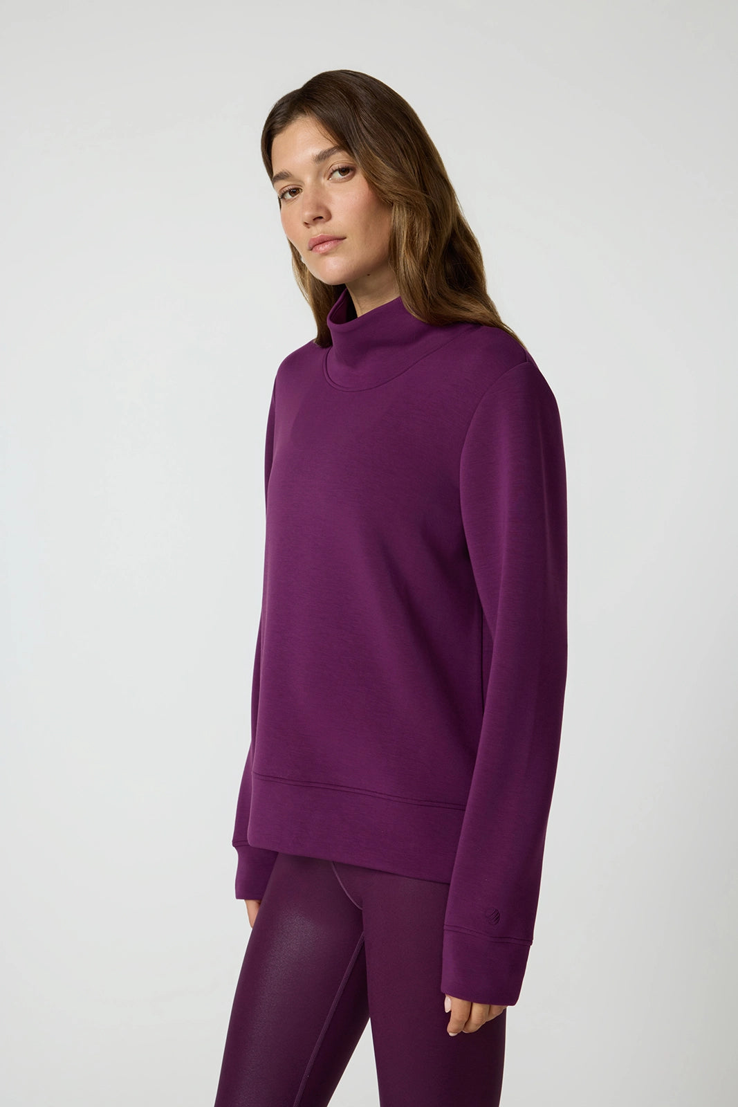 Dreamweave Mock Neck Sweatshirt - Pickled Beet