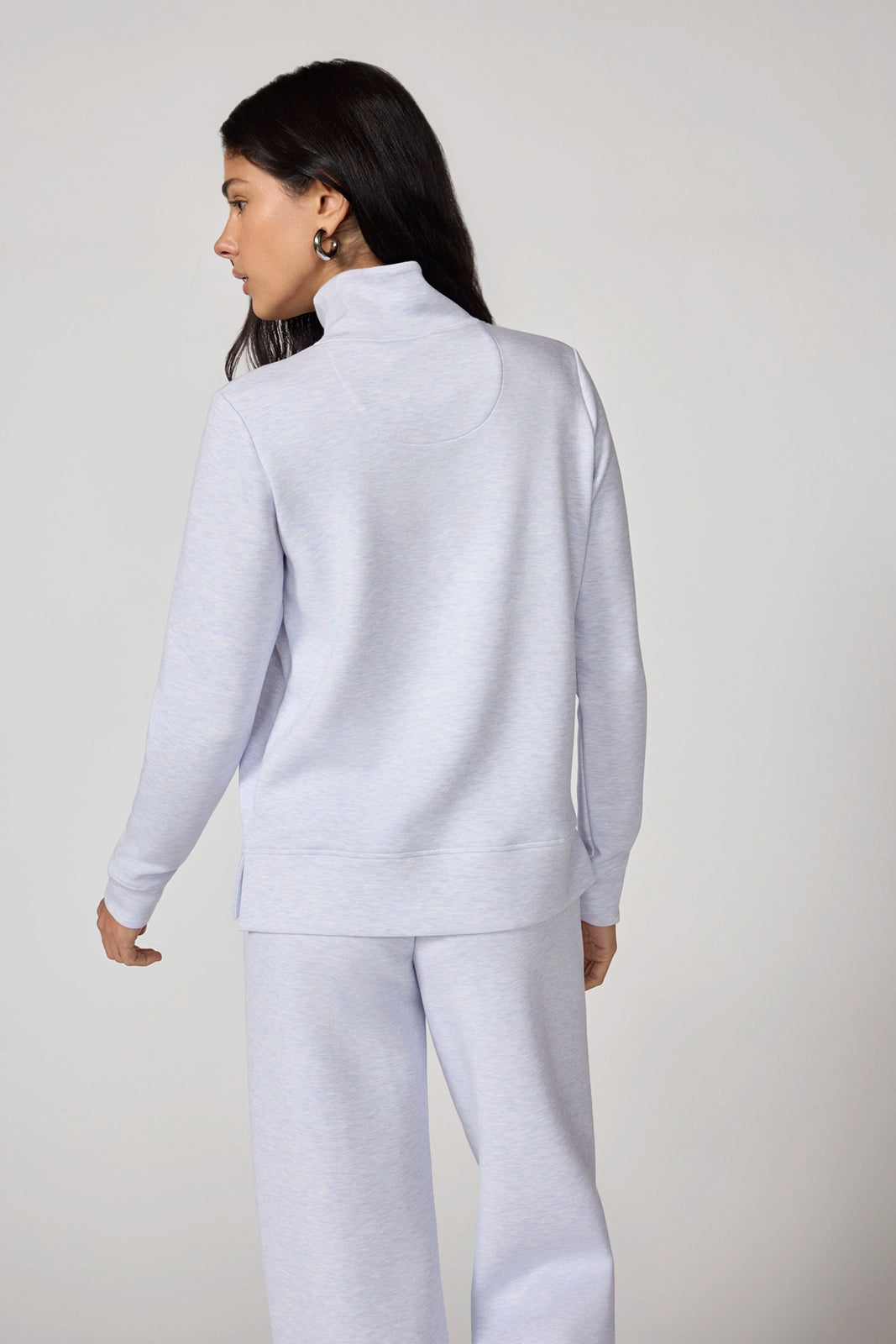 Dreamweave Mock Neck Sweatshirt - Htr Sweet Lavender