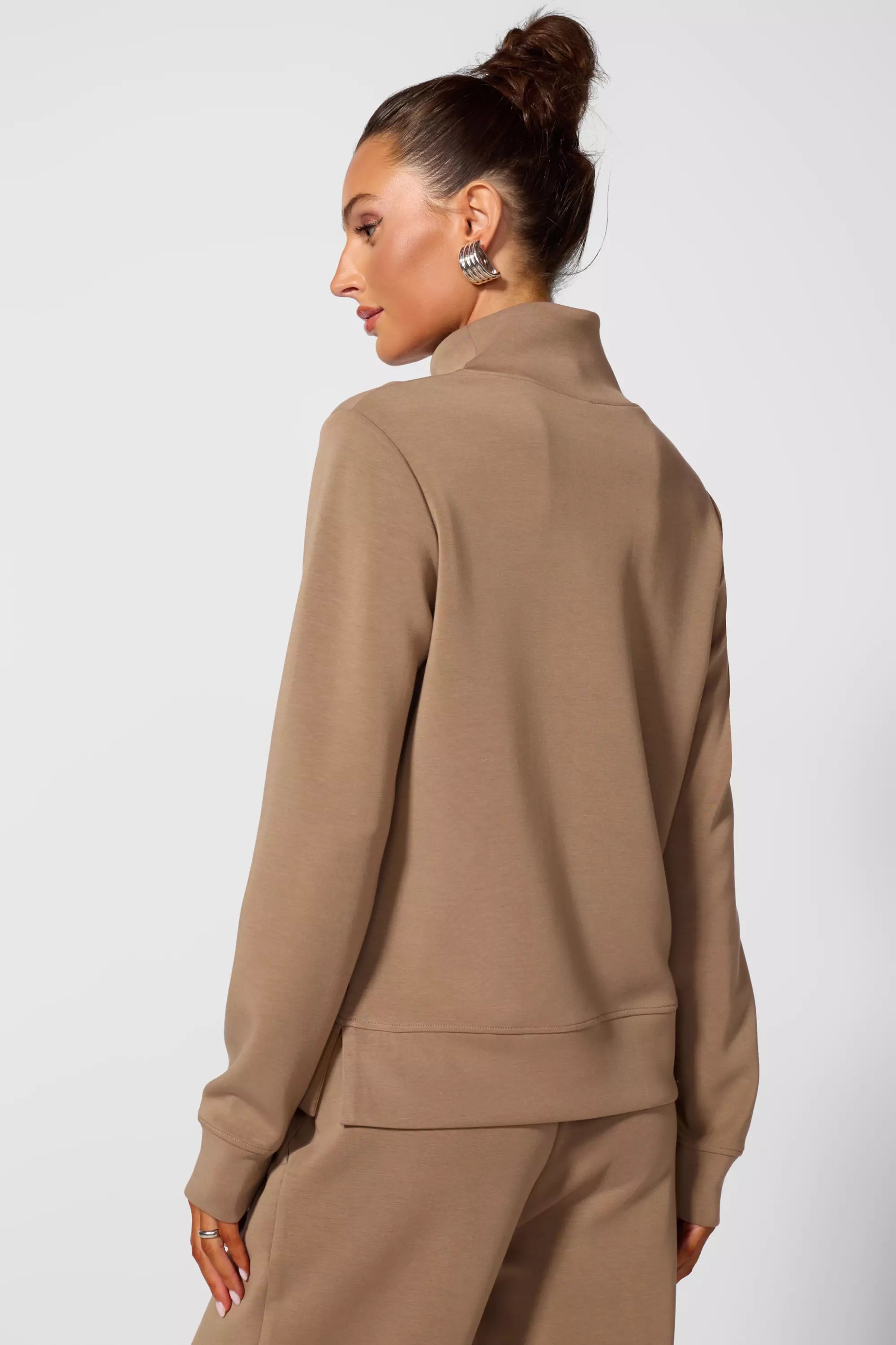Dreamweave Mock Neck Sweatshirt - Caribou