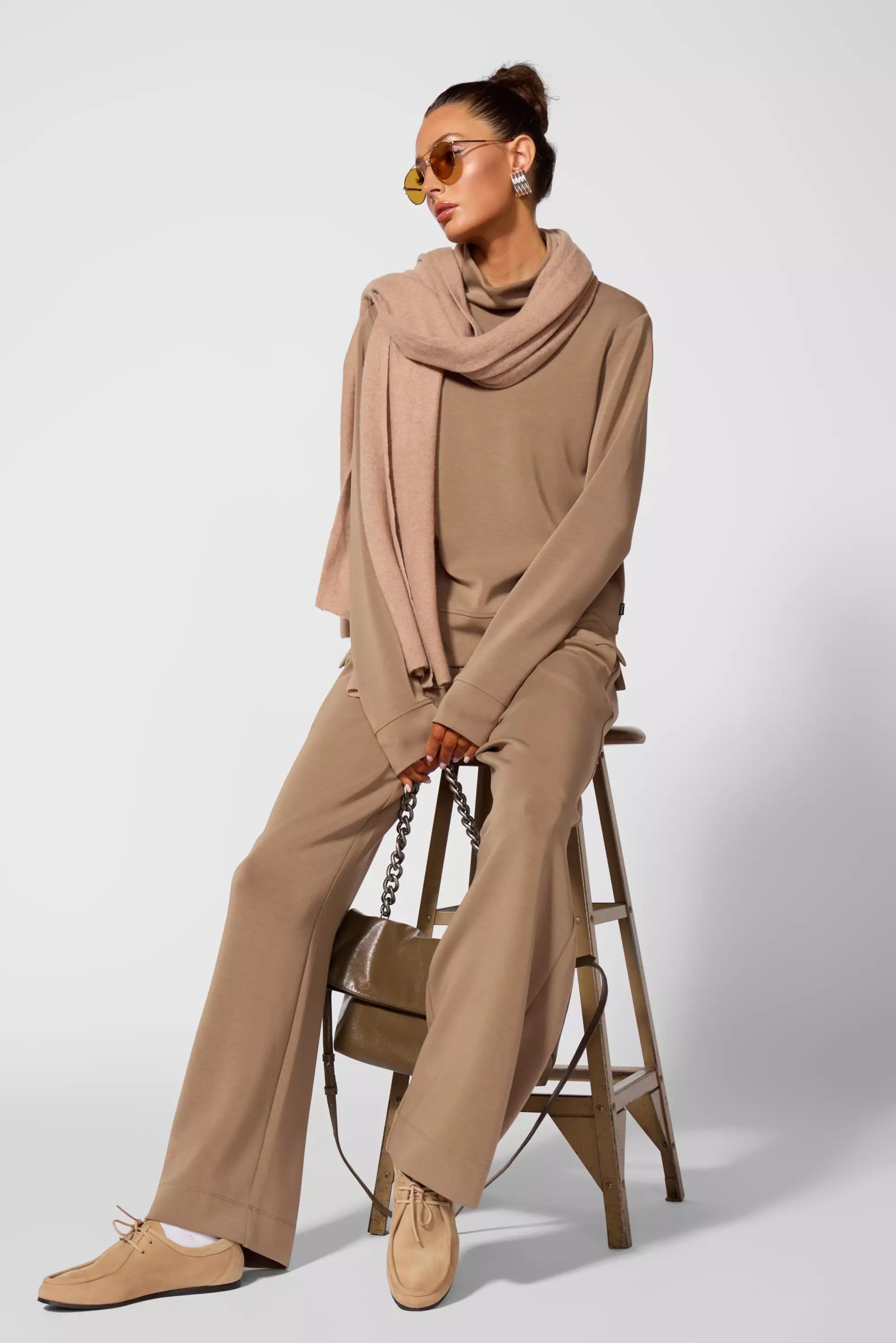 Dreamweave Mock Neck Sweatshirt - Caribou