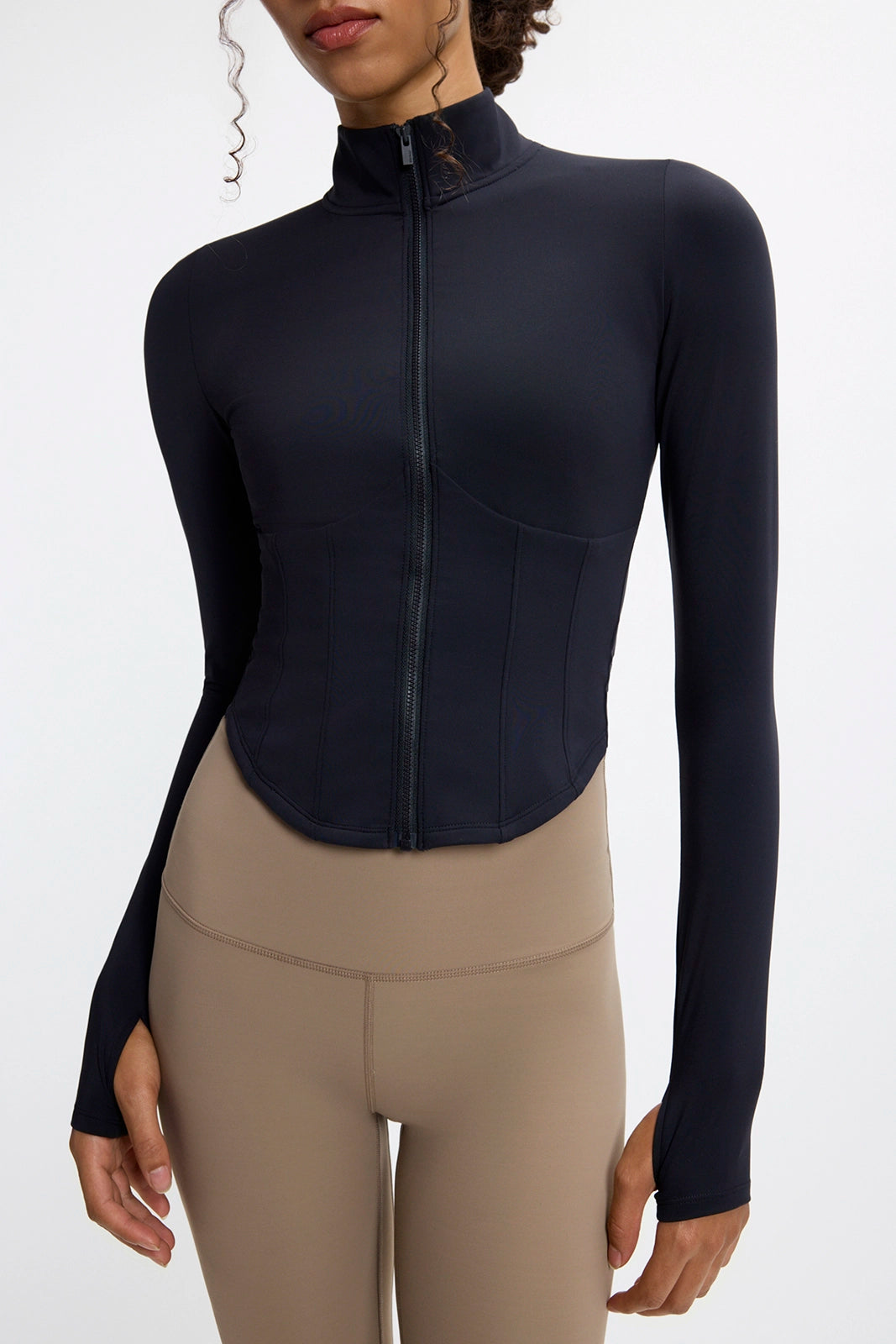Sculpt Corset Full Zip - Black