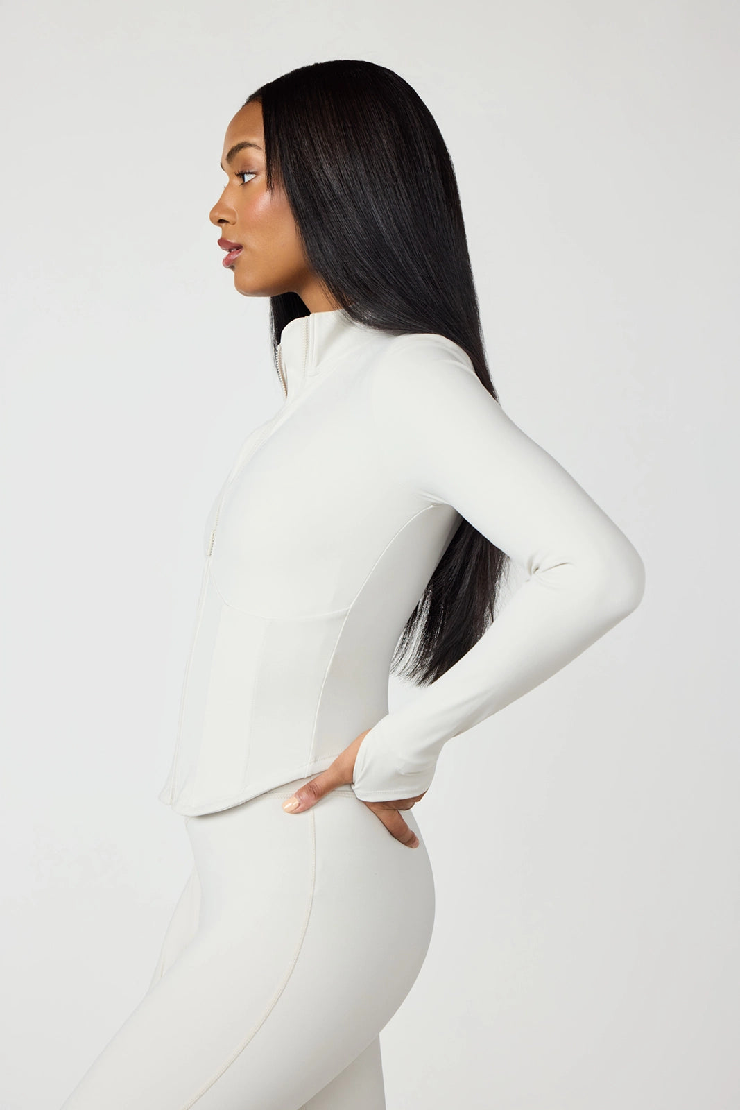 Sculpt Corset Full Zip - Moonbeam