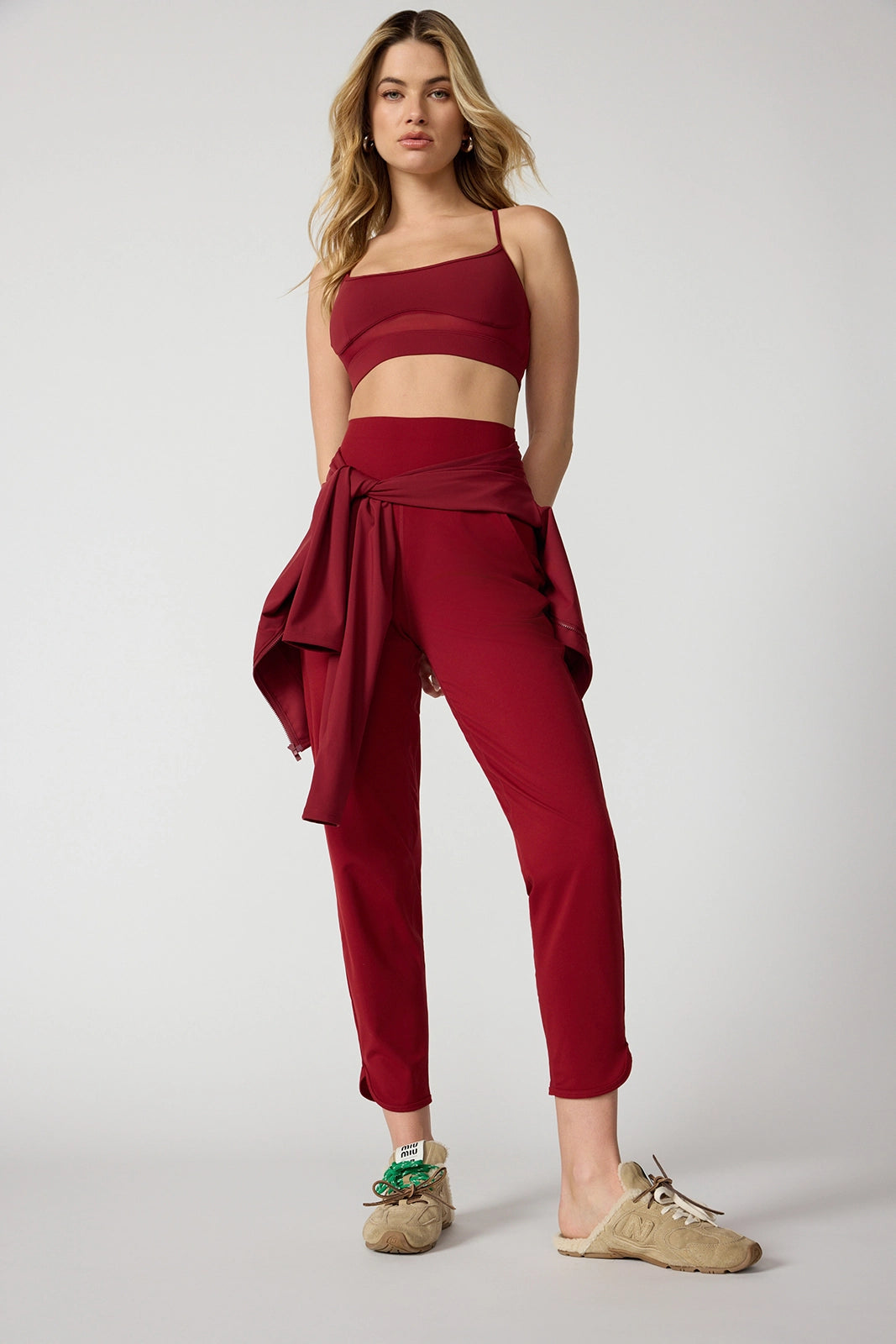 Sculpt Cross Back Bra - Merlot