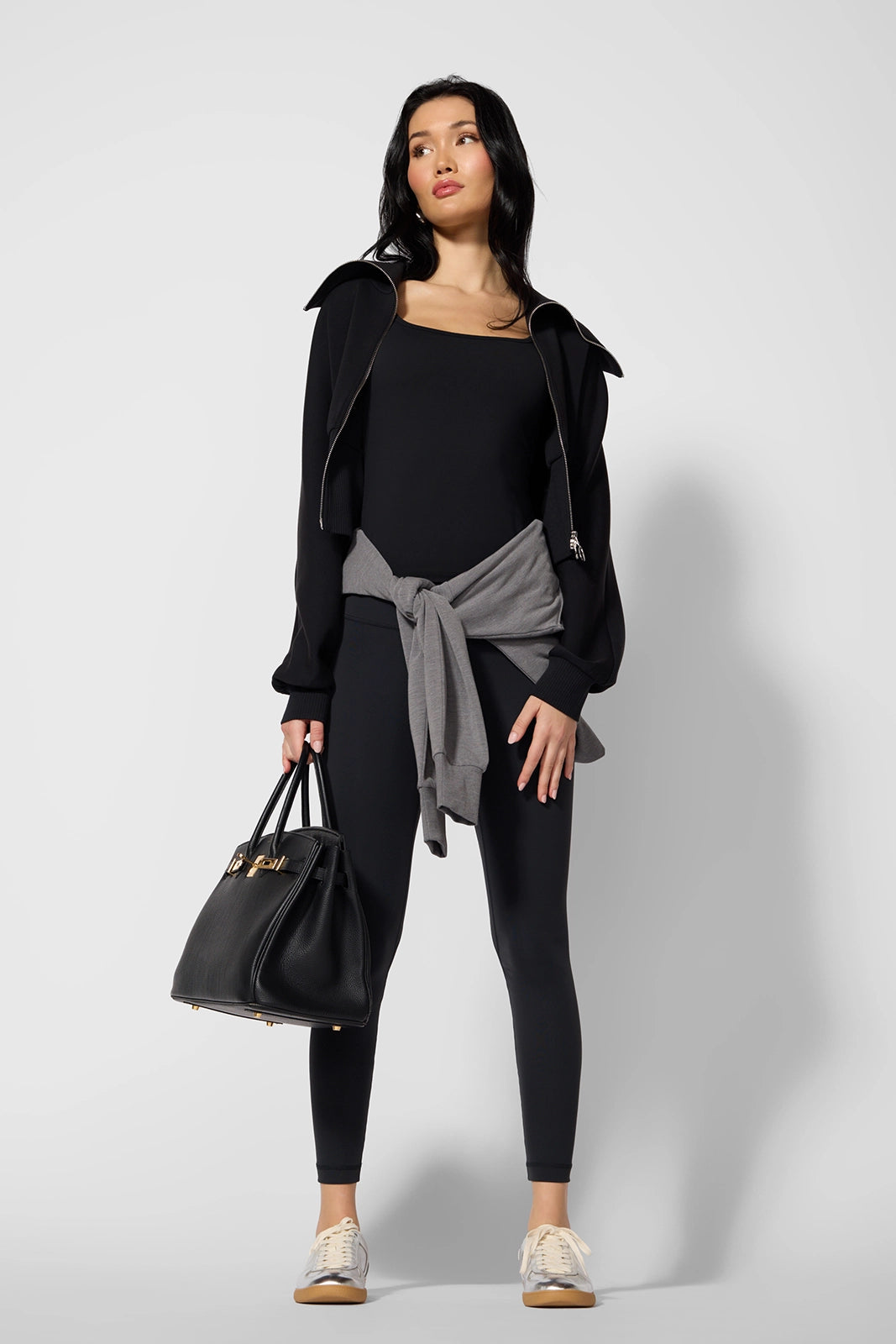 Cloud Strappy Tank with Support - Black