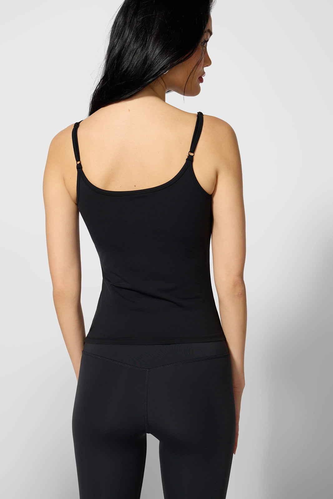 Cloud Strappy Tank with Support - Black