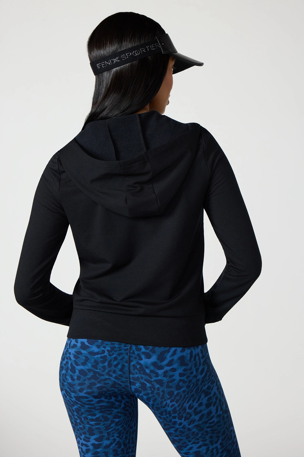 Cozy Fleece Full Zip Slim Hoodie - Black