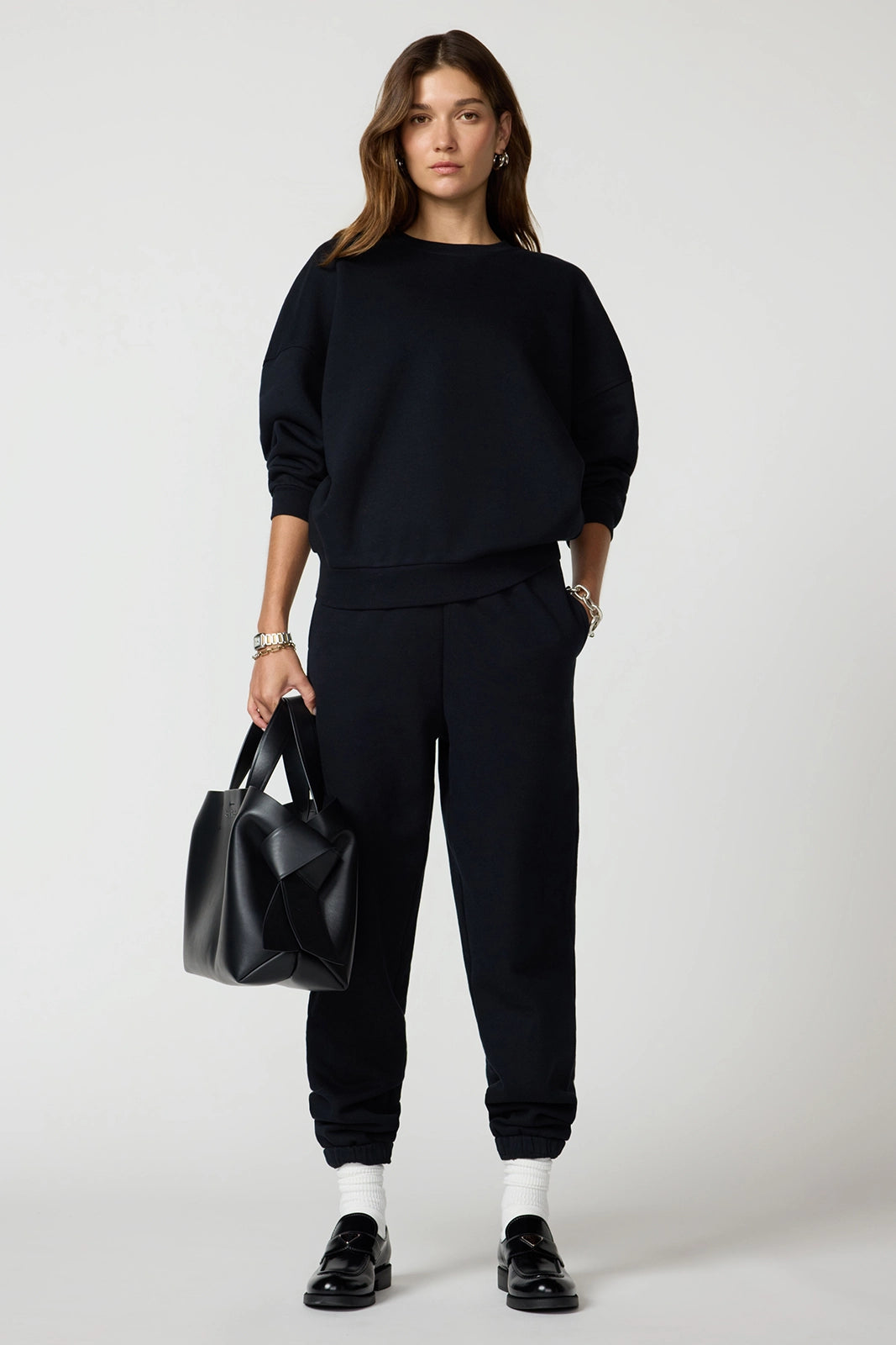 Luxefleece Boyfriend Sweatshirt - Black