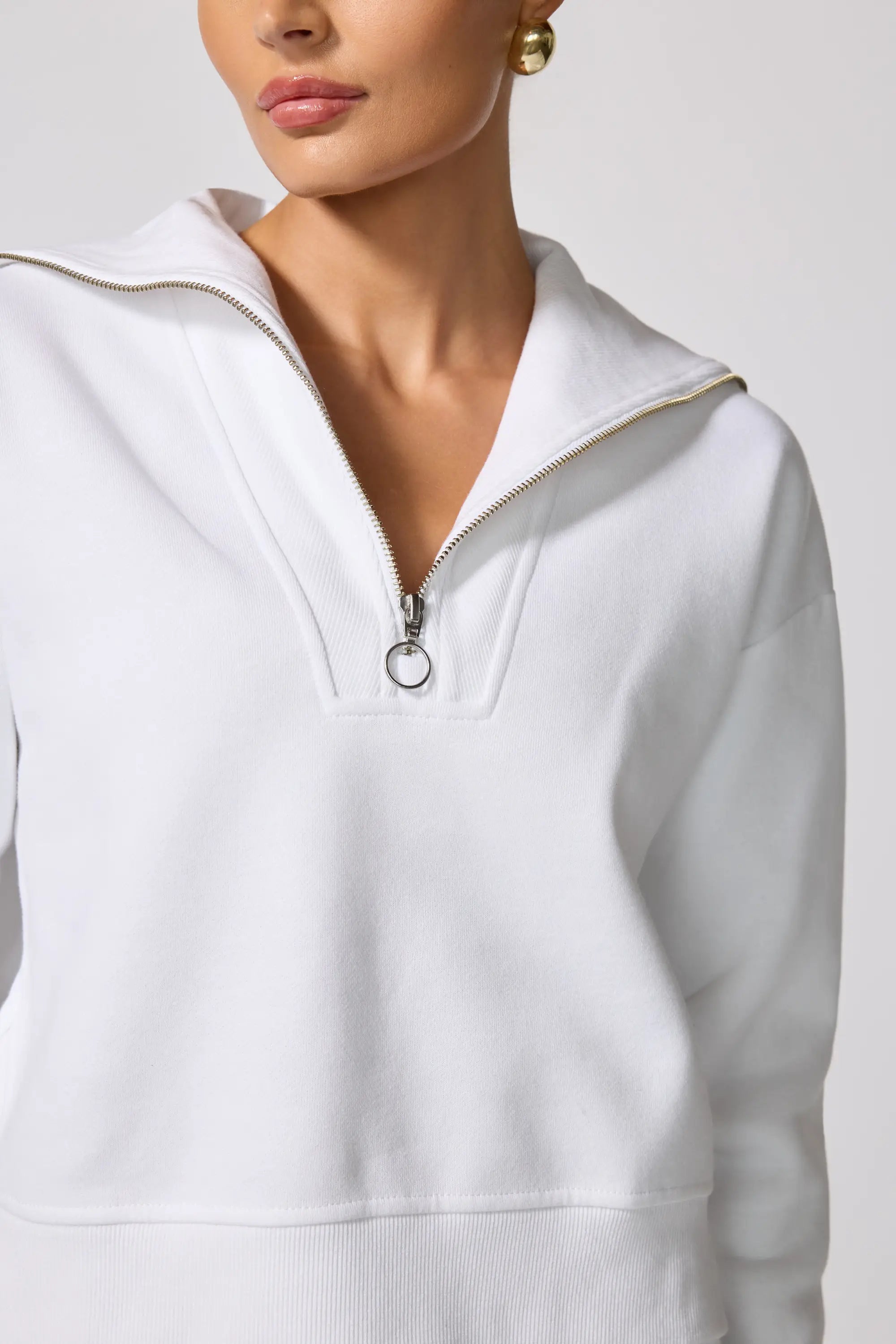 Luxefleece 1/4 Zip Sweatshirt - Brilliant White