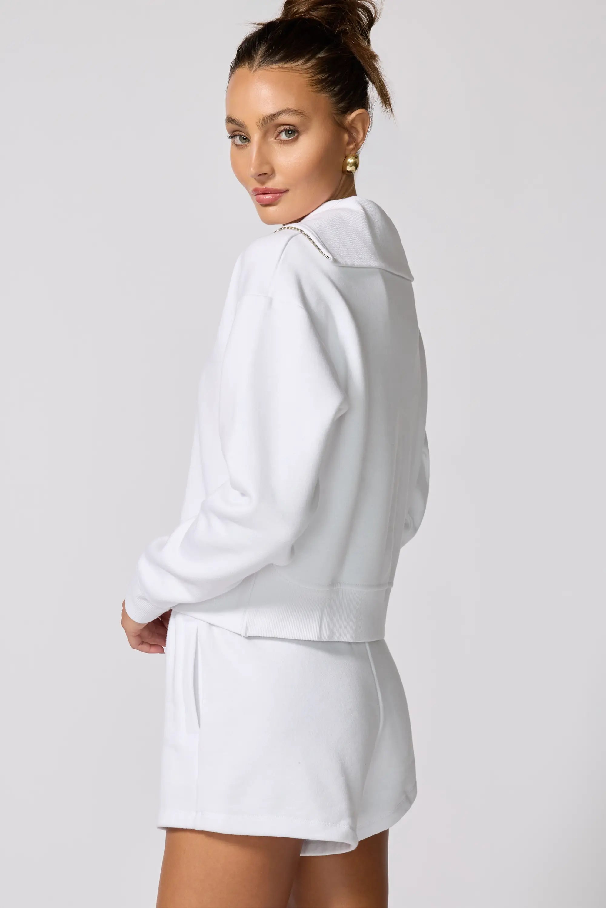 Luxefleece 1/4 Zip Sweatshirt - Brilliant White
