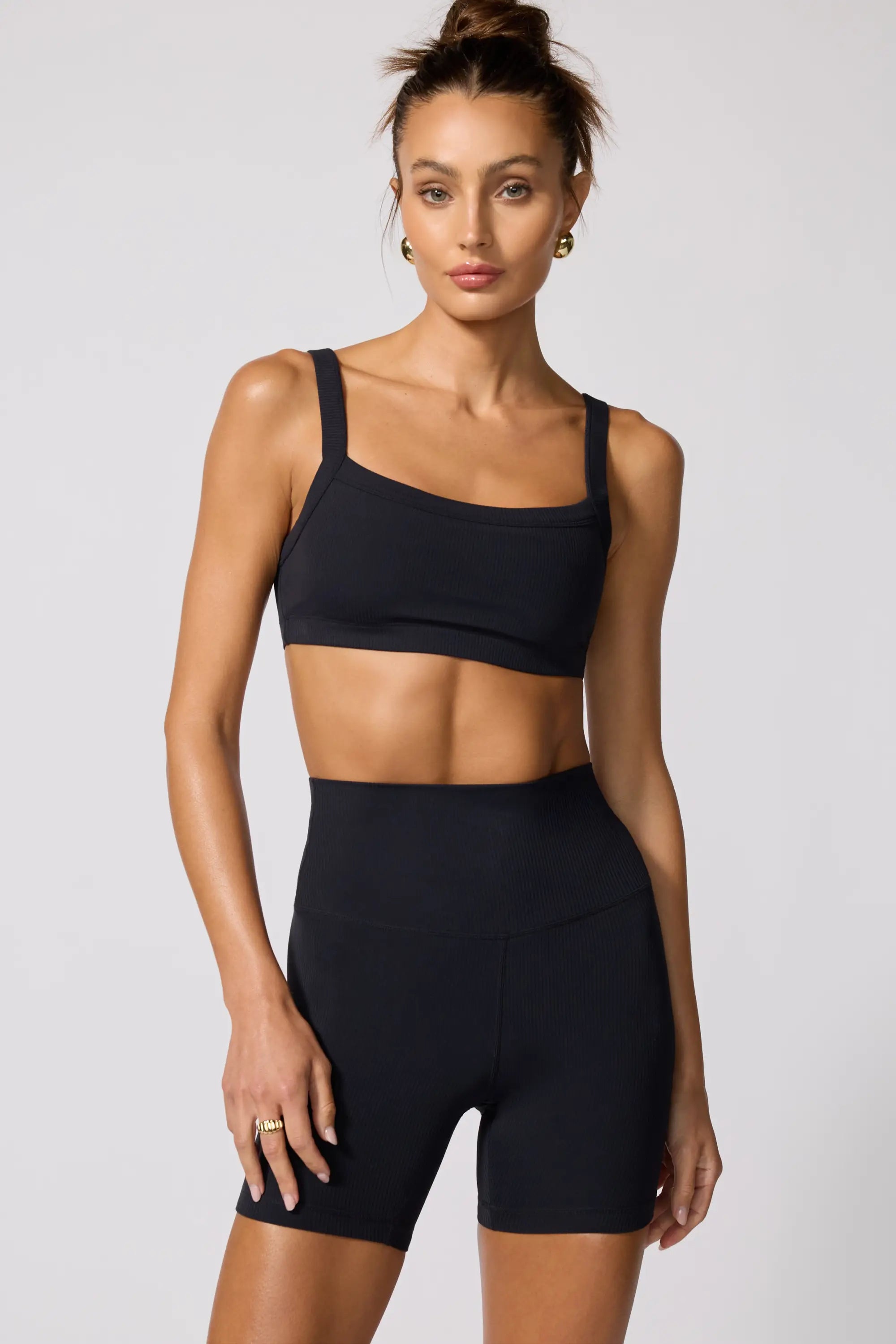 Ribbed Bra - Black