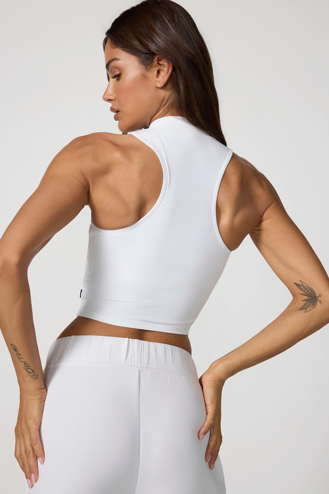 Cloud Half Zip Mock Neck Top - Brilliant White