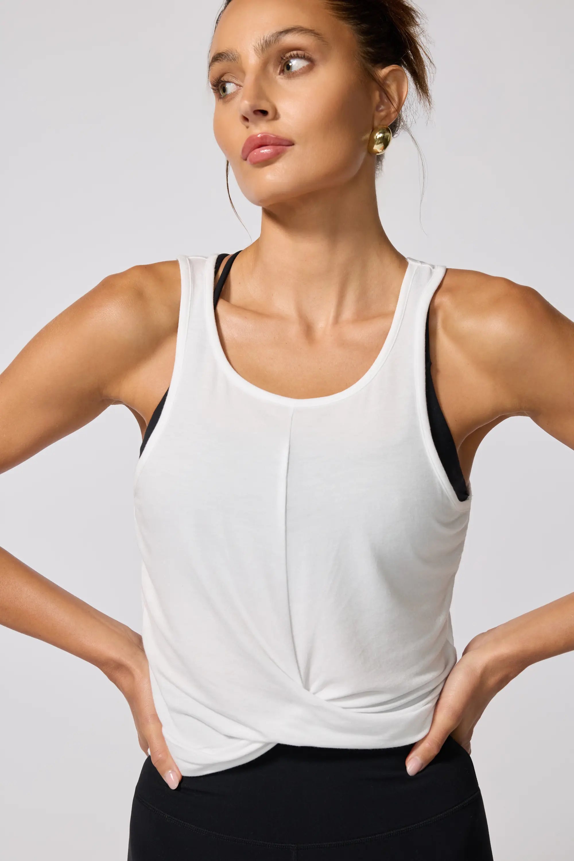 Twist Front Tank - Brilliant White