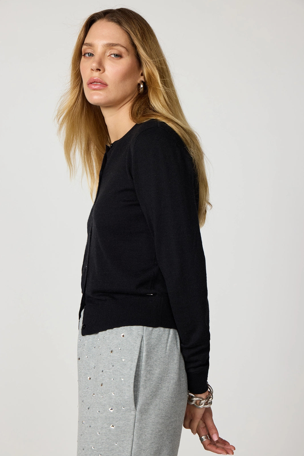 Merino Cardigan - Black