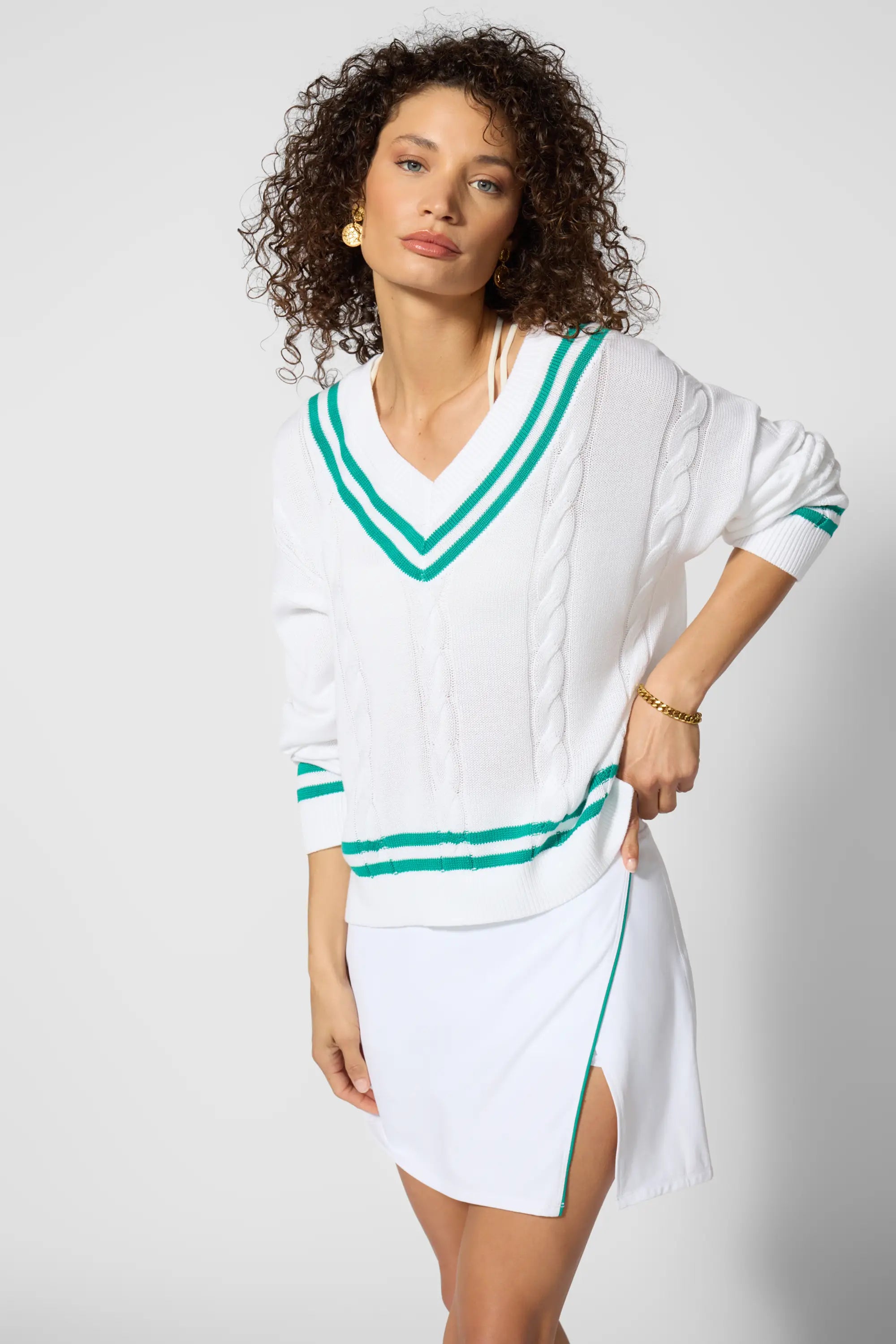 Club Sweater - Brilliant White/Slushy