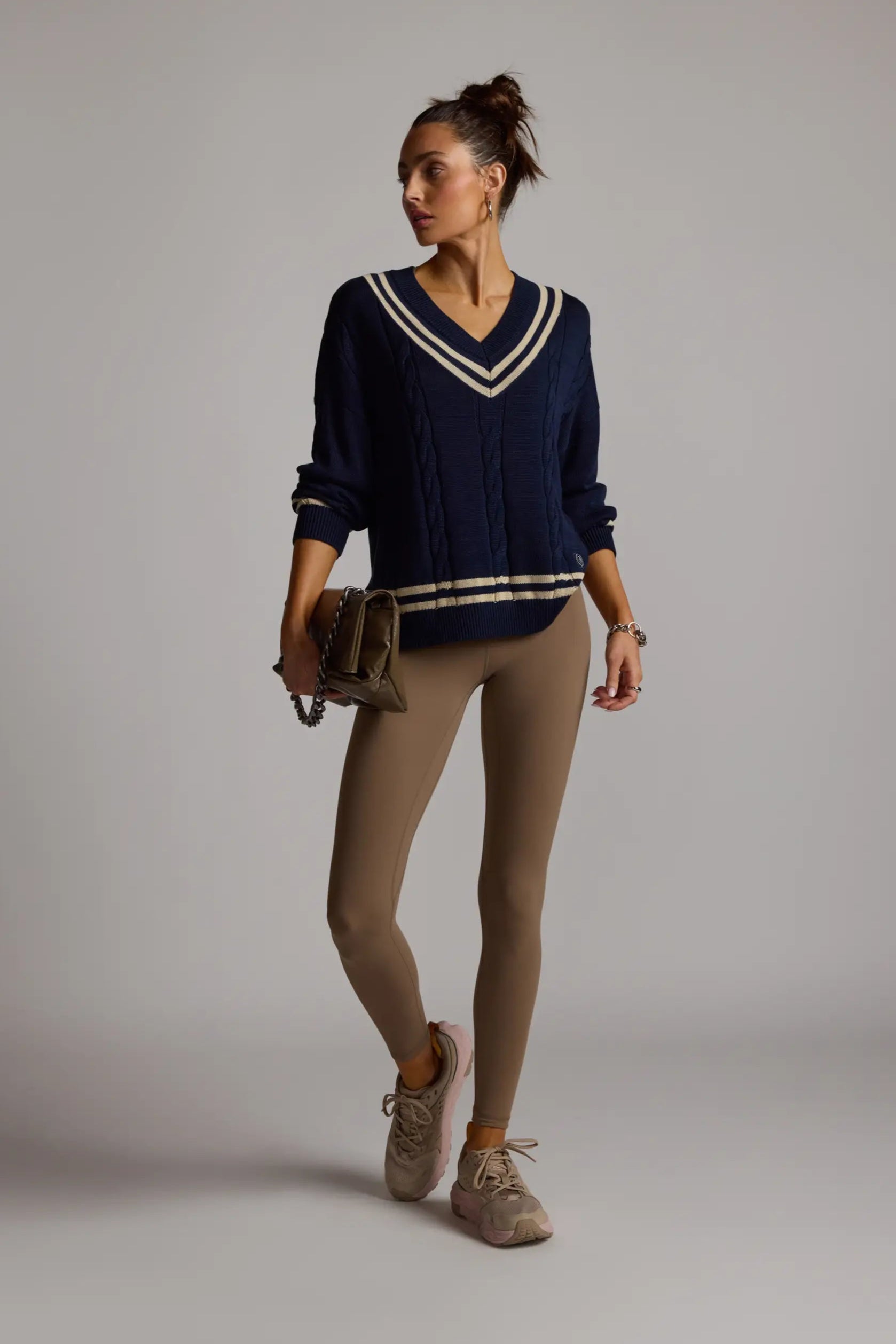 Club Sweater - Navy Blazer/Brown Rice