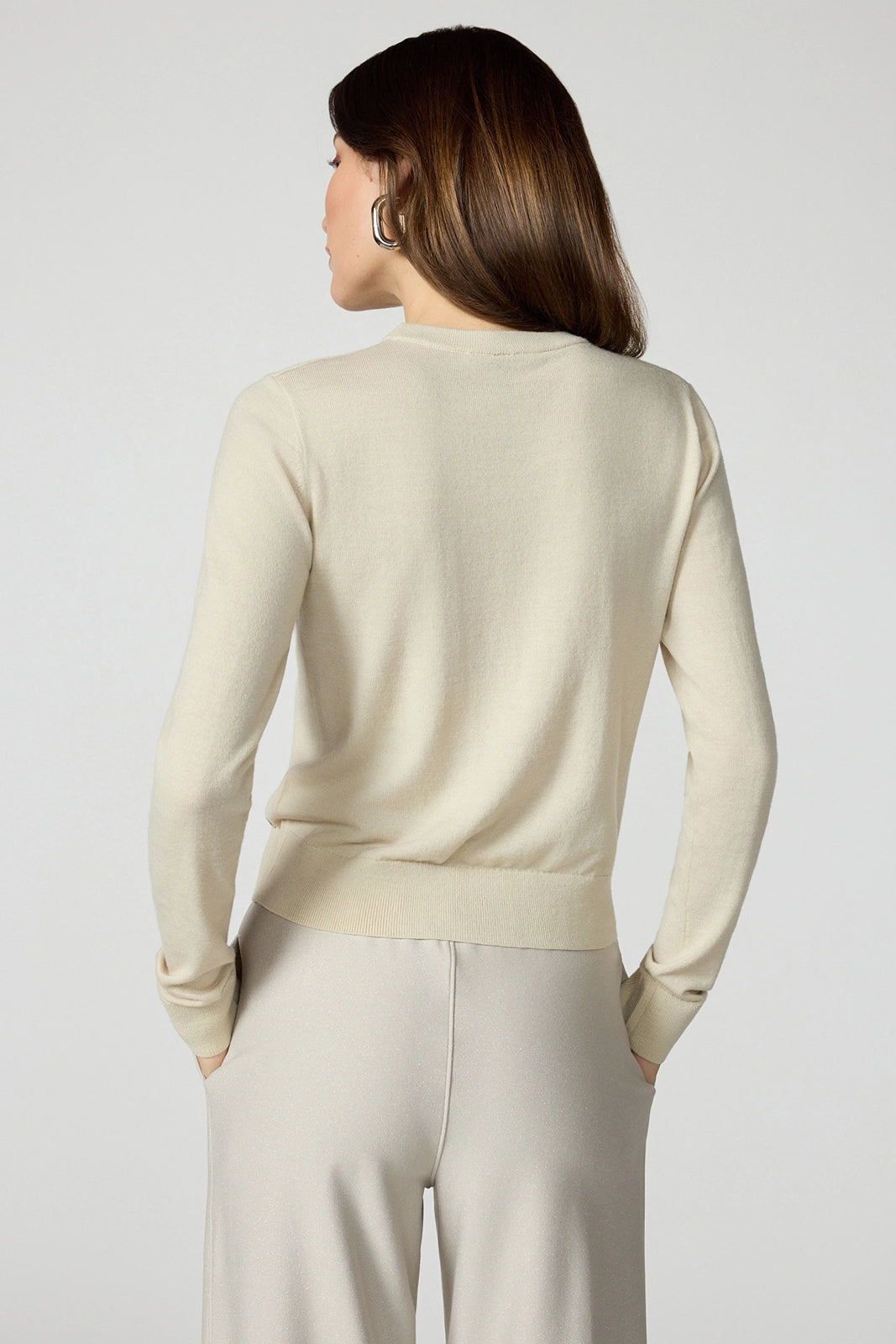 Merino Crew Neck - Htr Brown Rice