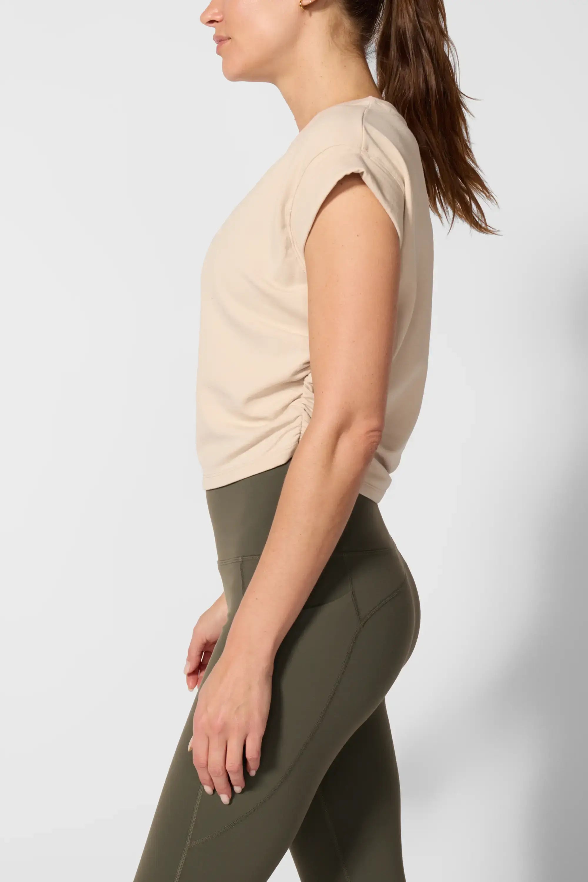 Cozy Fleece Sleeveless Top - Stone