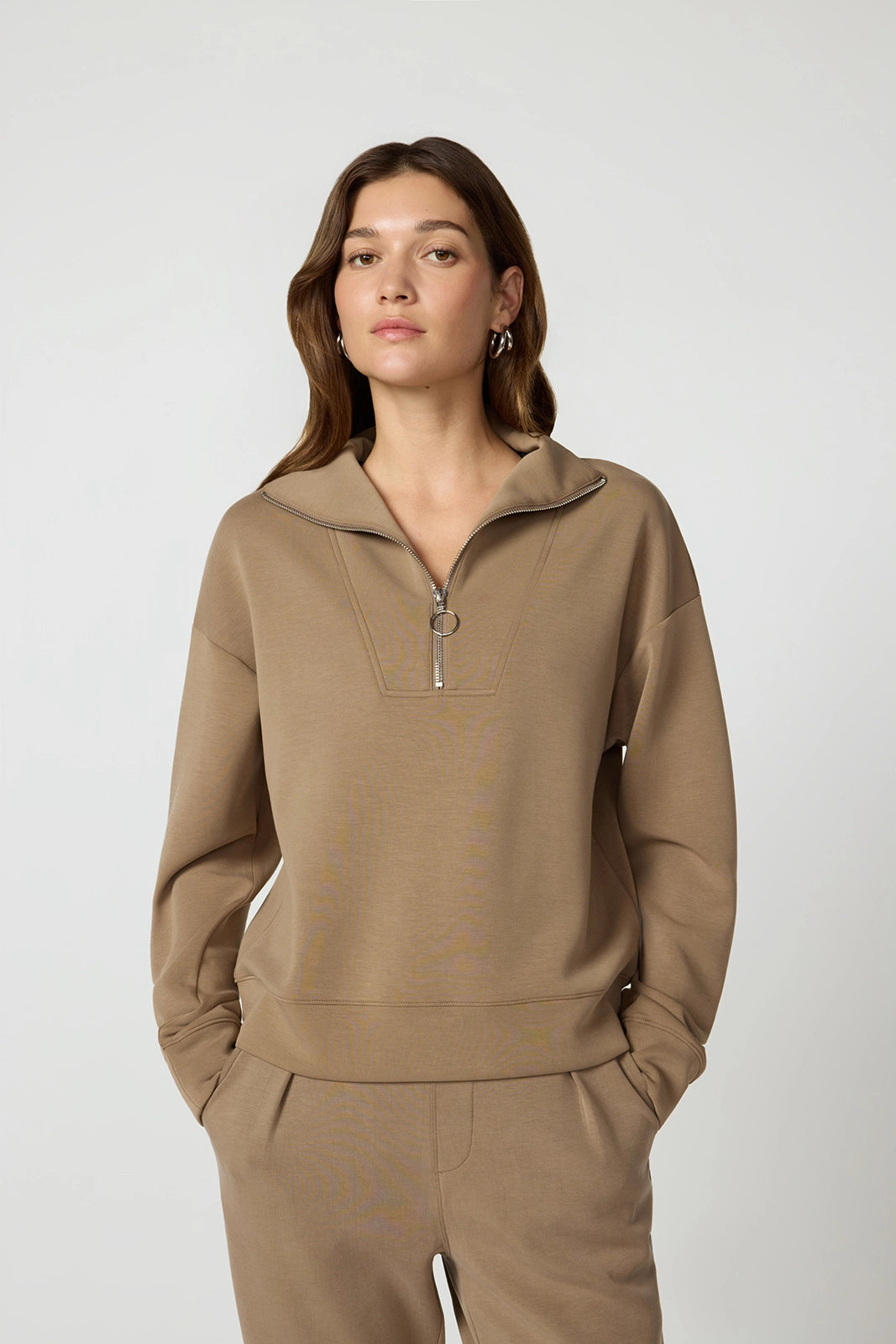Dreamweave Long Sleeve Quarter Zip - Caribou