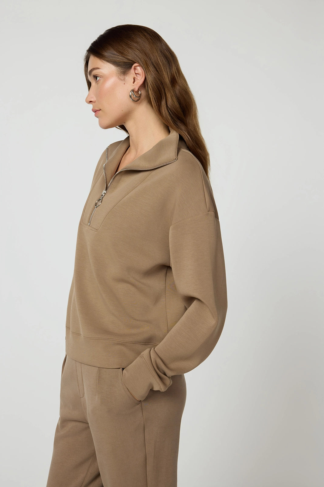 Dreamweave Long Sleeve Quarter Zip - Caribou