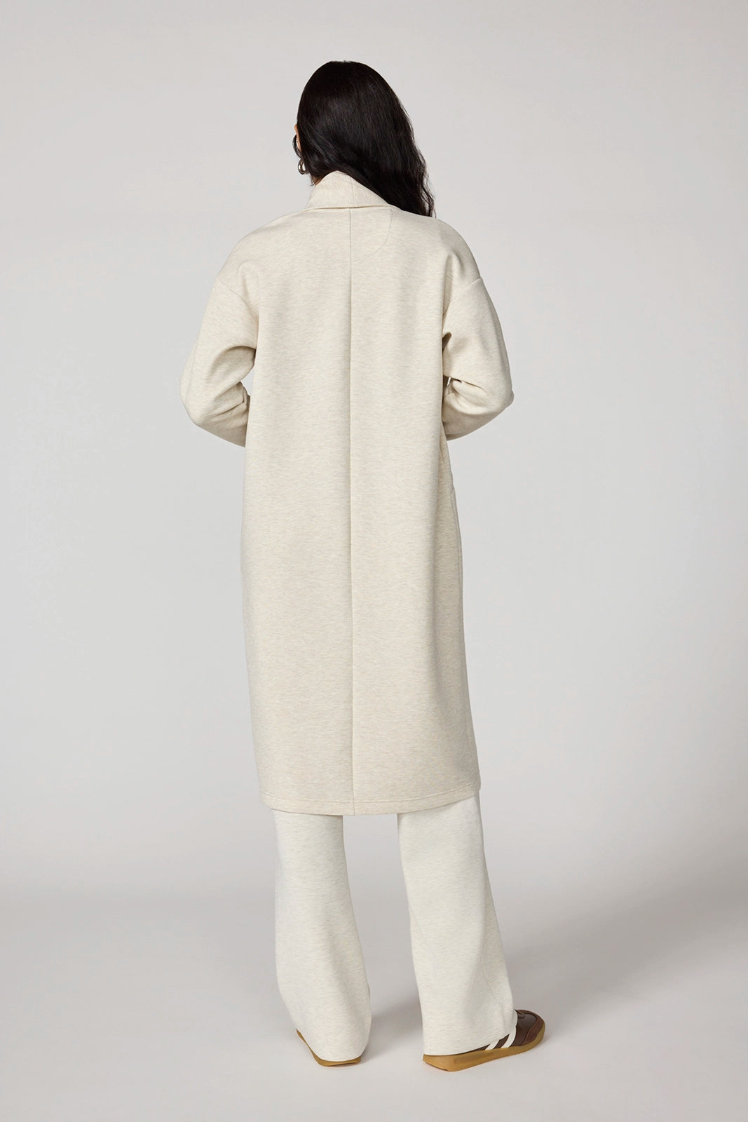 Dreamweave™ Long Cardigan - Htr Brown Rice