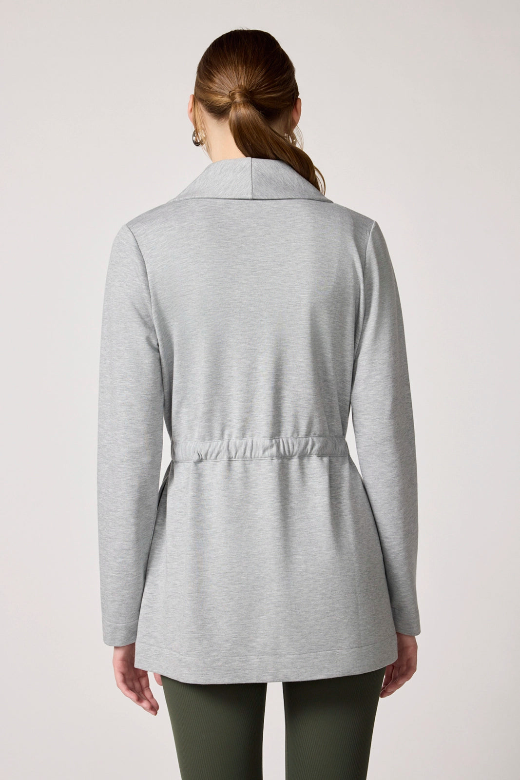 Cozy Fleece Cardigan - Htr Concrete