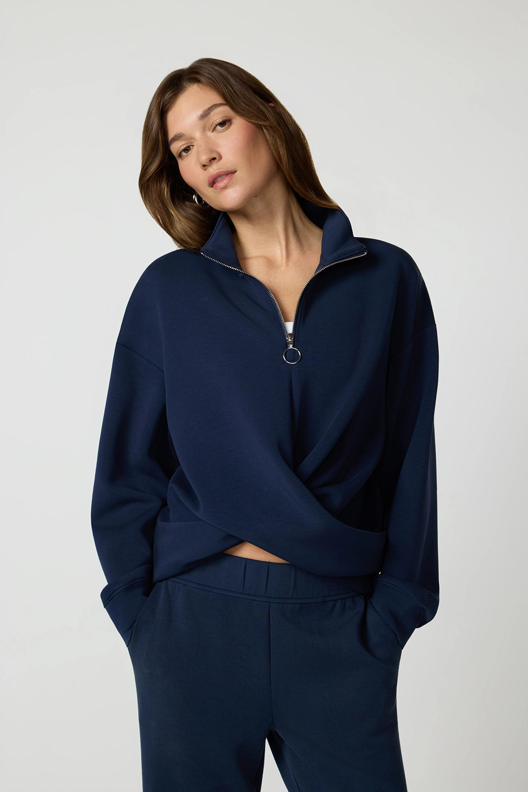 Dreamweave™ Crossover Pullover - Navy Blazer