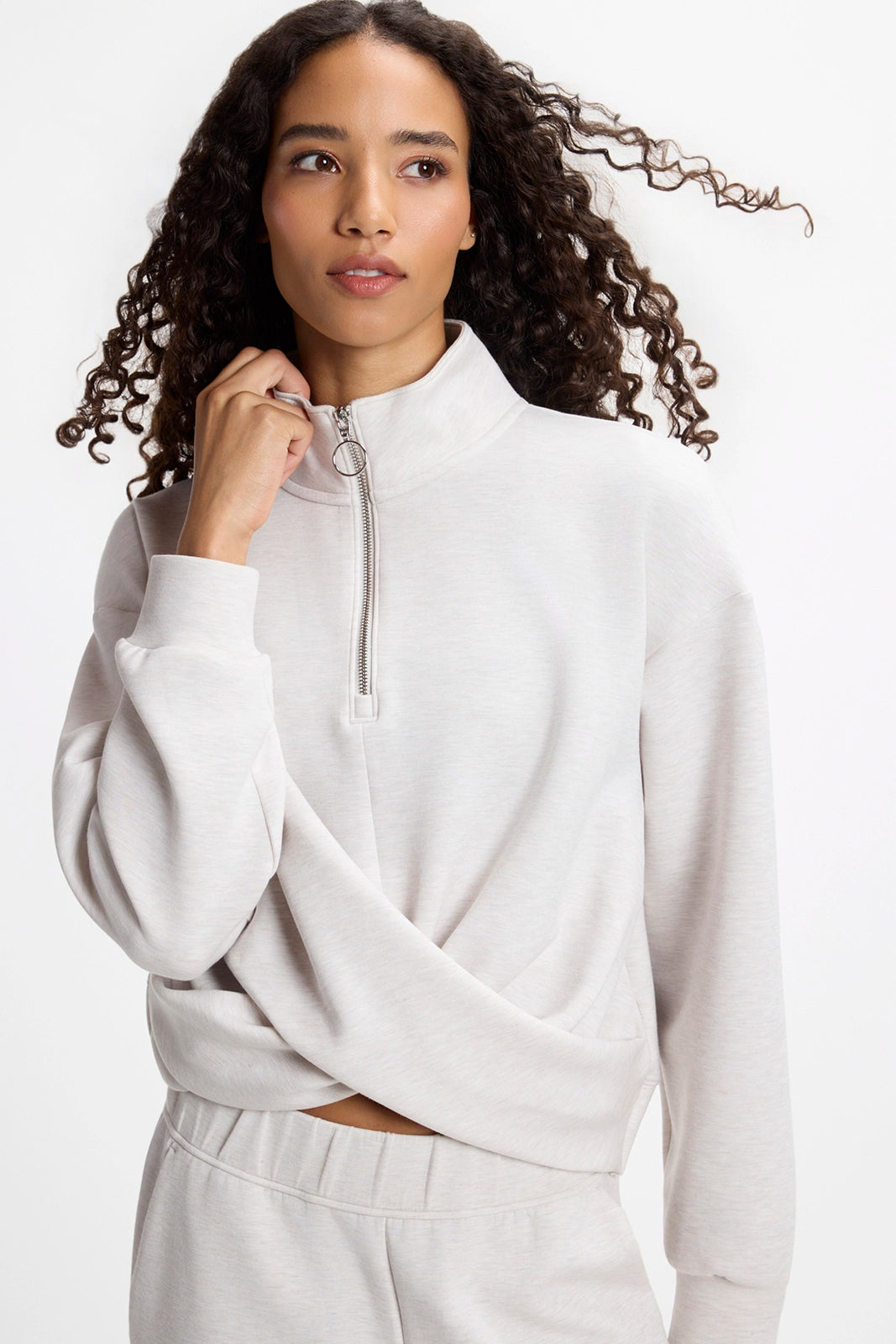 Dreamweave™ Crossover Pullover - Htr Moonbeam