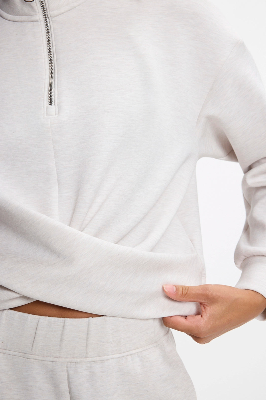 Dreamweave™ Crossover Pullover - Htr Moonbeam