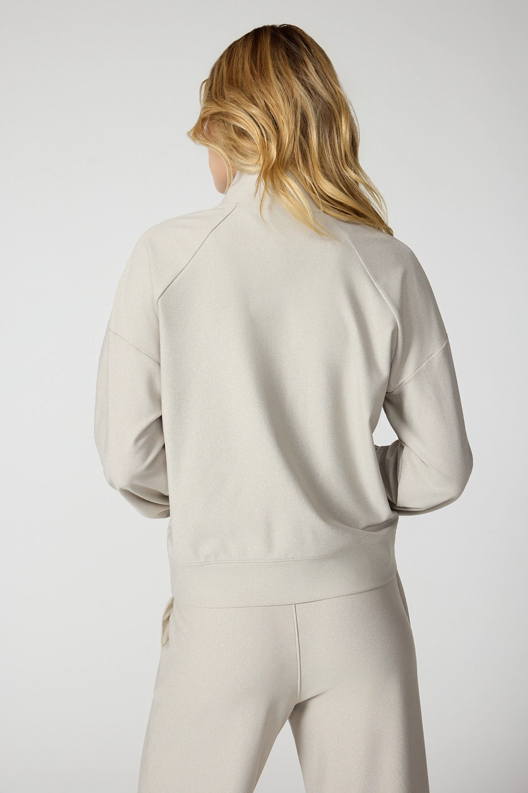 Shimmer Quarter Zip - Island Fossil w/ Silver