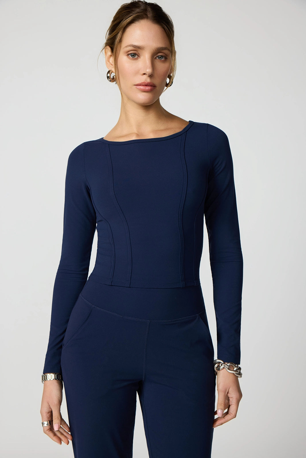 Cloud Corset Long Sleeve - Navy Blazer