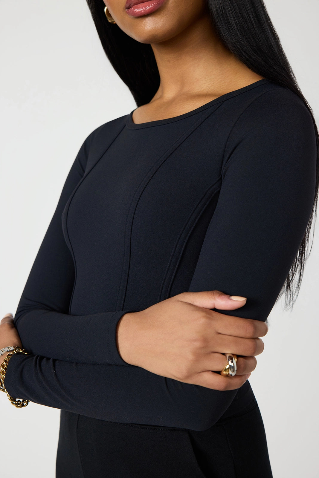 Cloud Corset Long Sleeve - Black