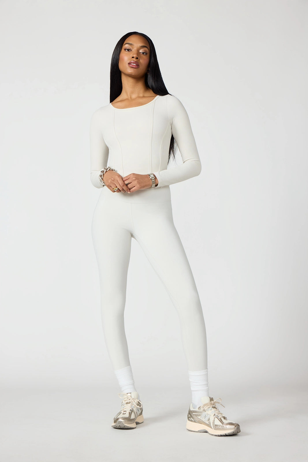 Cloud Corset Long Sleeve - Moonbeam