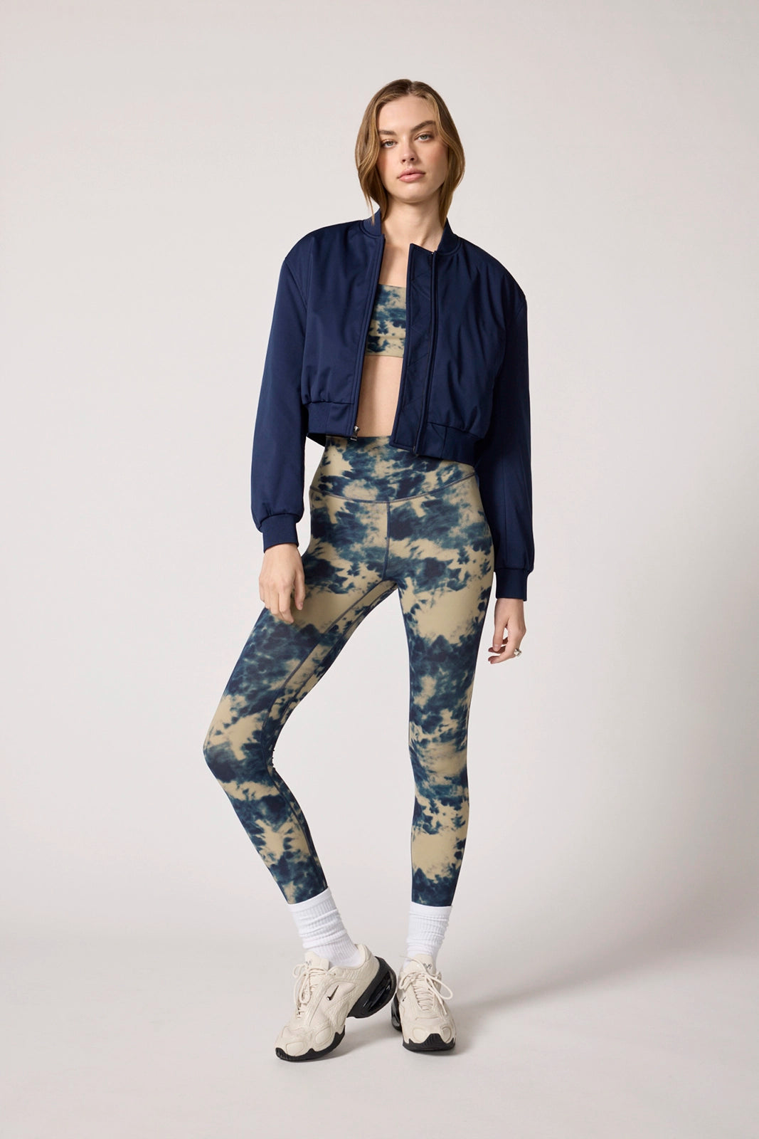 Shibori Square Neck Bra - Silver Sage Shibori