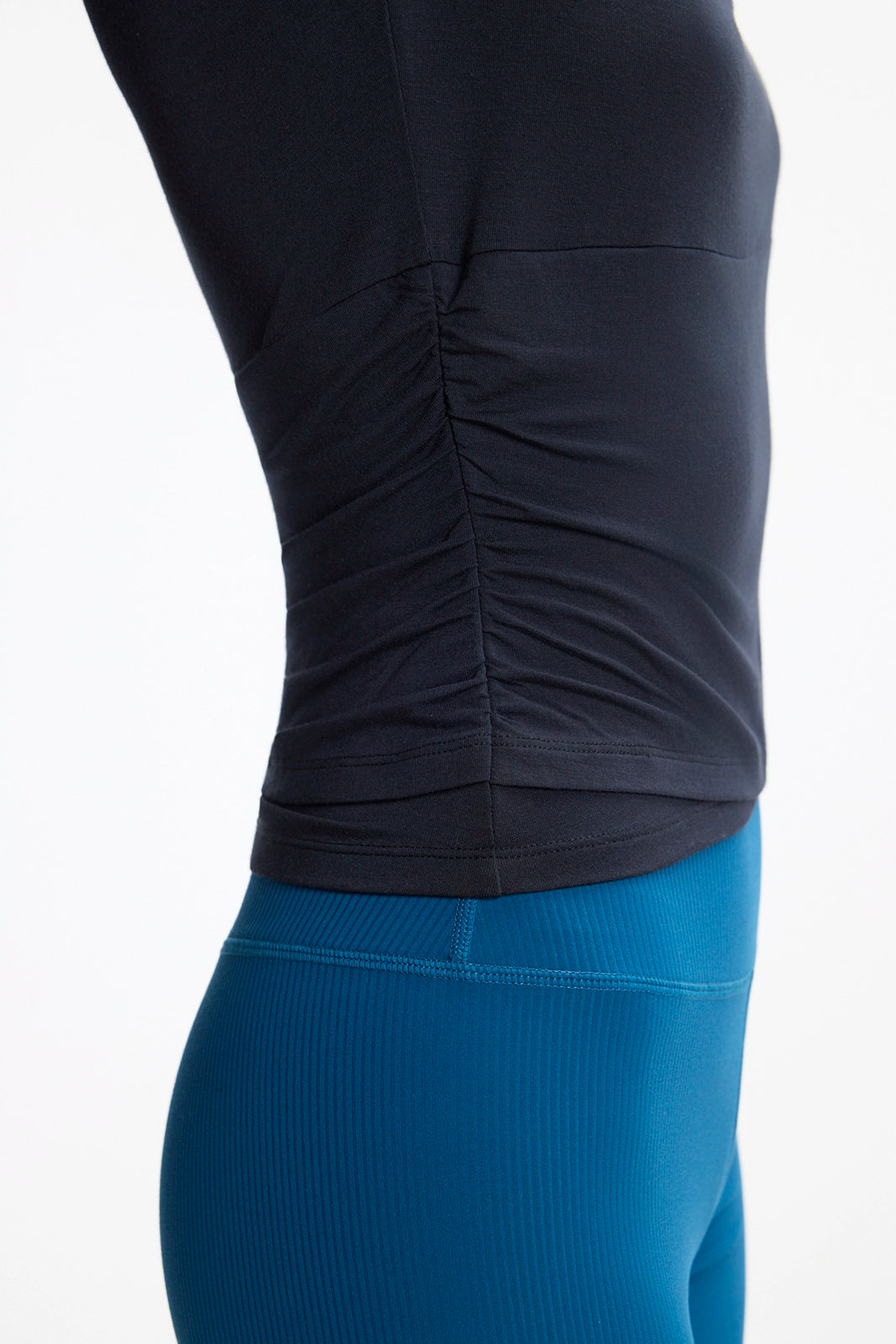 Breeze Short Sleeve Wrapped Top - Black
