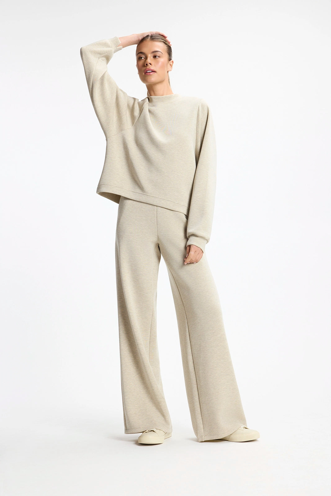 Dreamweave™ Crew Neck with Dropped Armhole - Htr Silver Sage
