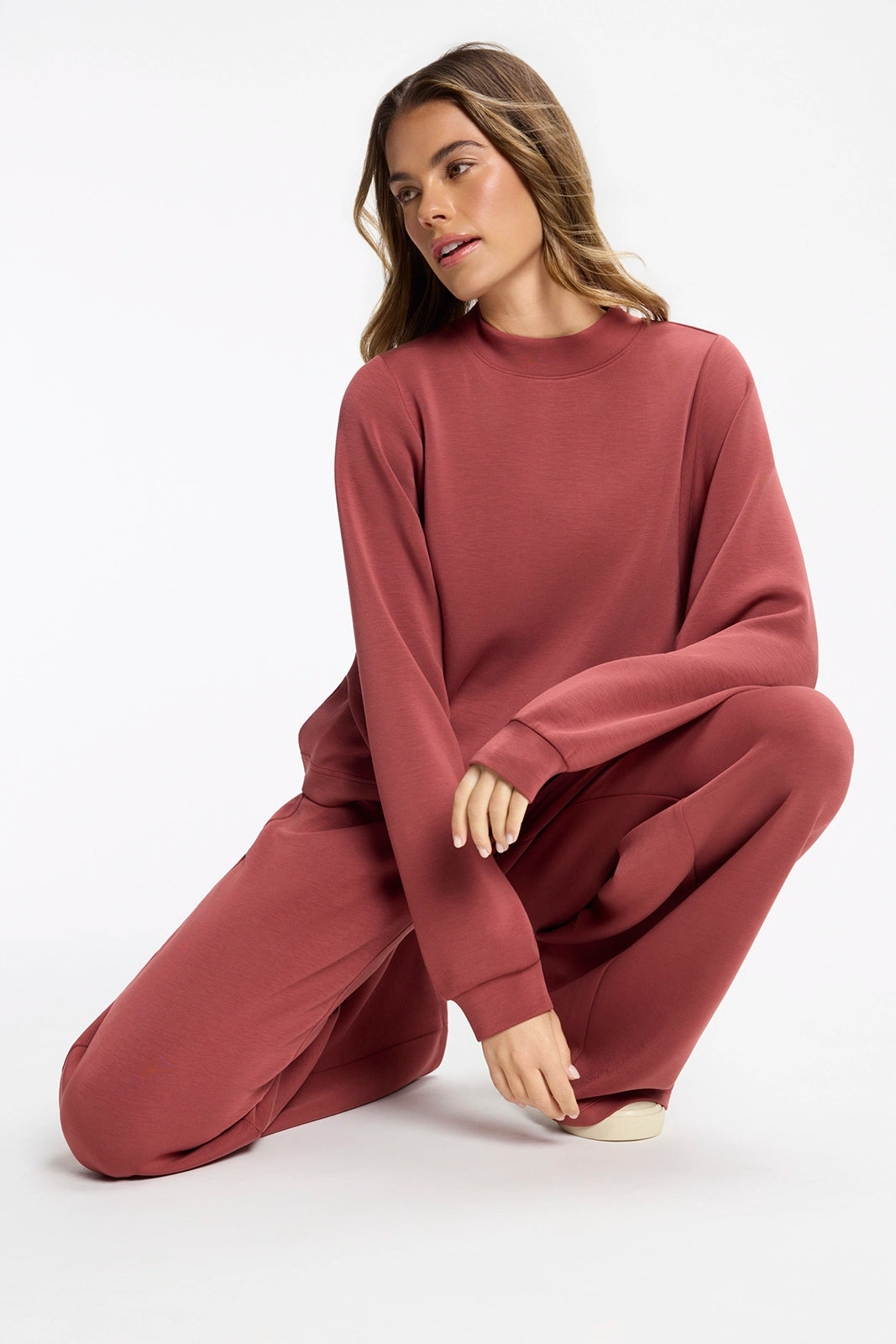 Dreamweave™ Crew Neck with Dropped Armhole - Spiced Apple