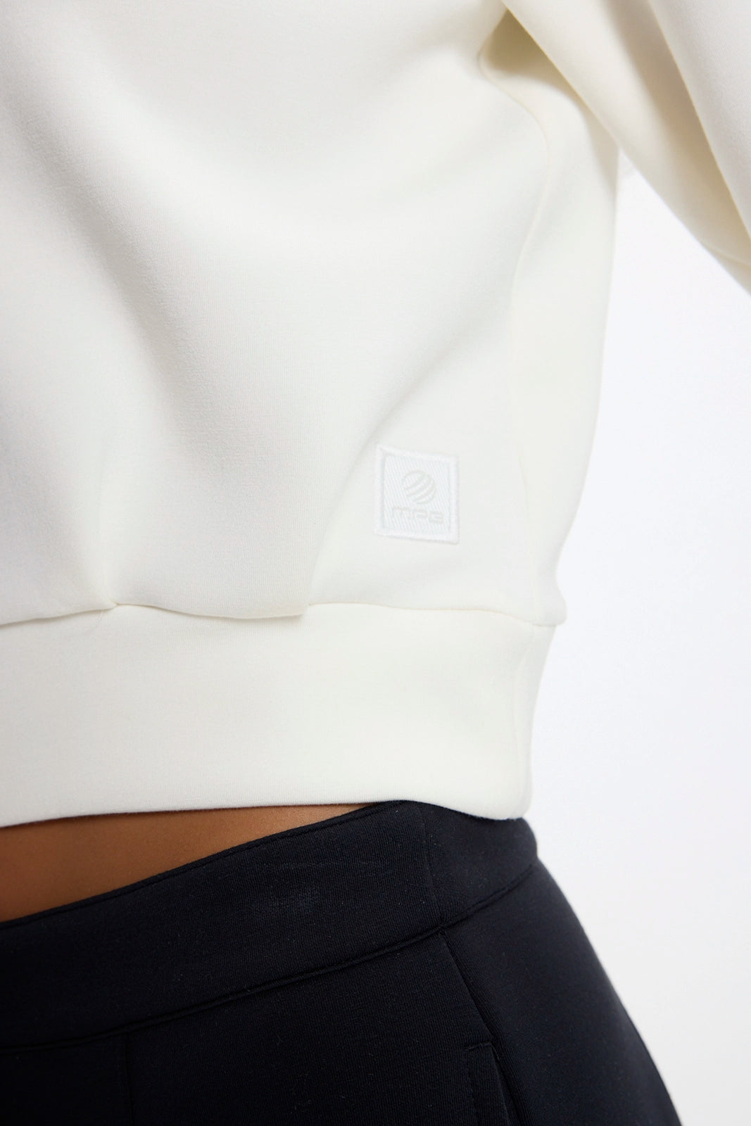 Dreamweave™ Pleated Crew Neck - Vanilla