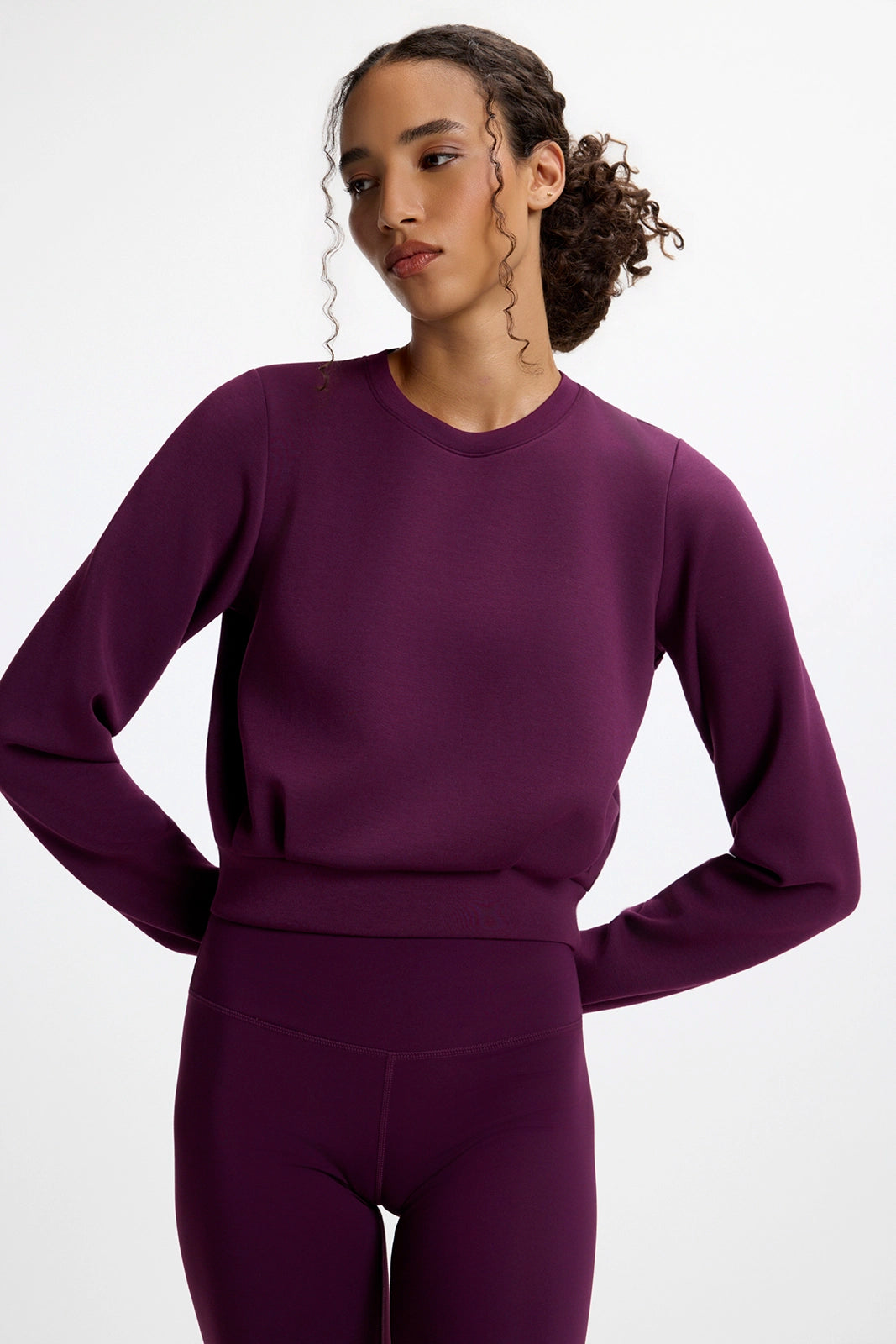 Dreamweave™ Pleated Crew Neck - Potent Purple
