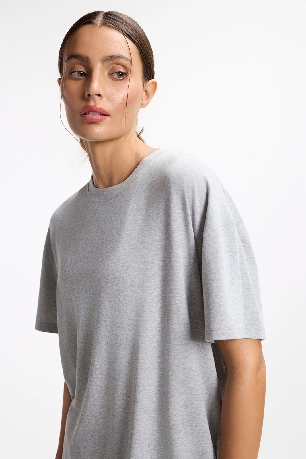 Pima Relaxed Tee - Htr Concrete